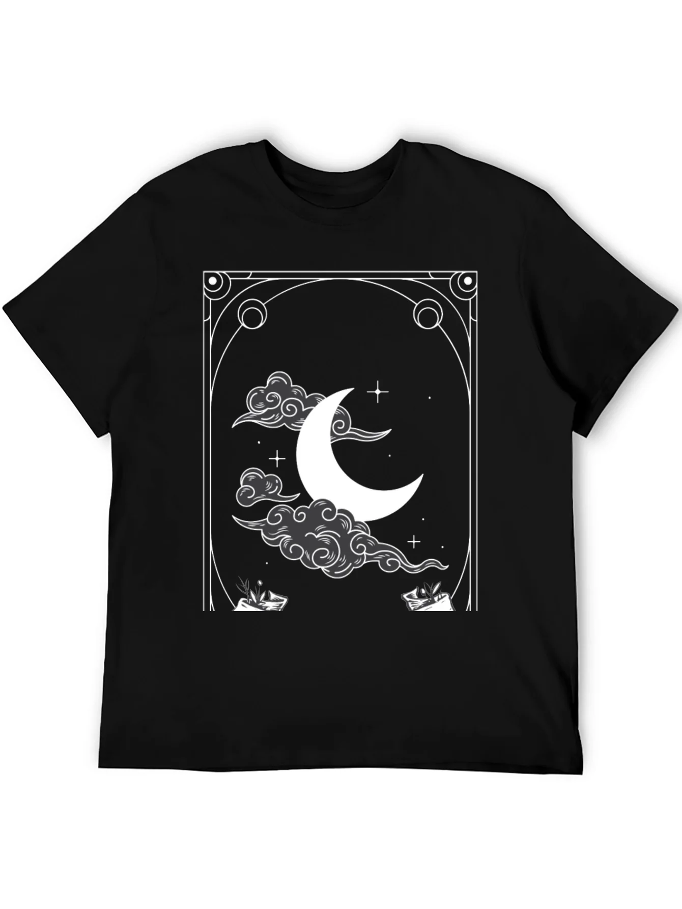 Celestial Crescent Moon Graphic Tee