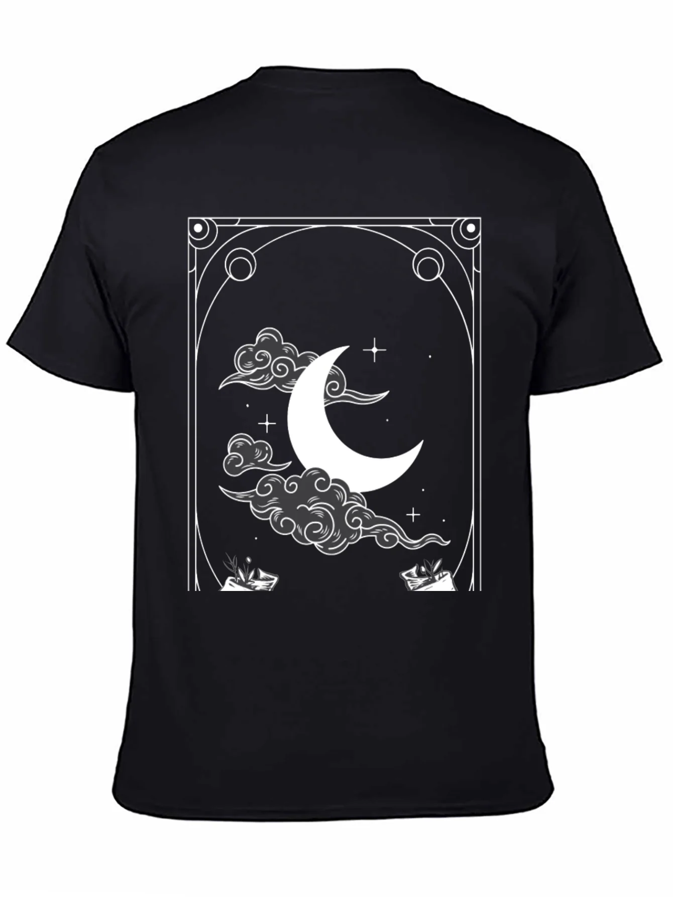 Celestial Crescent Moon Graphic Tee