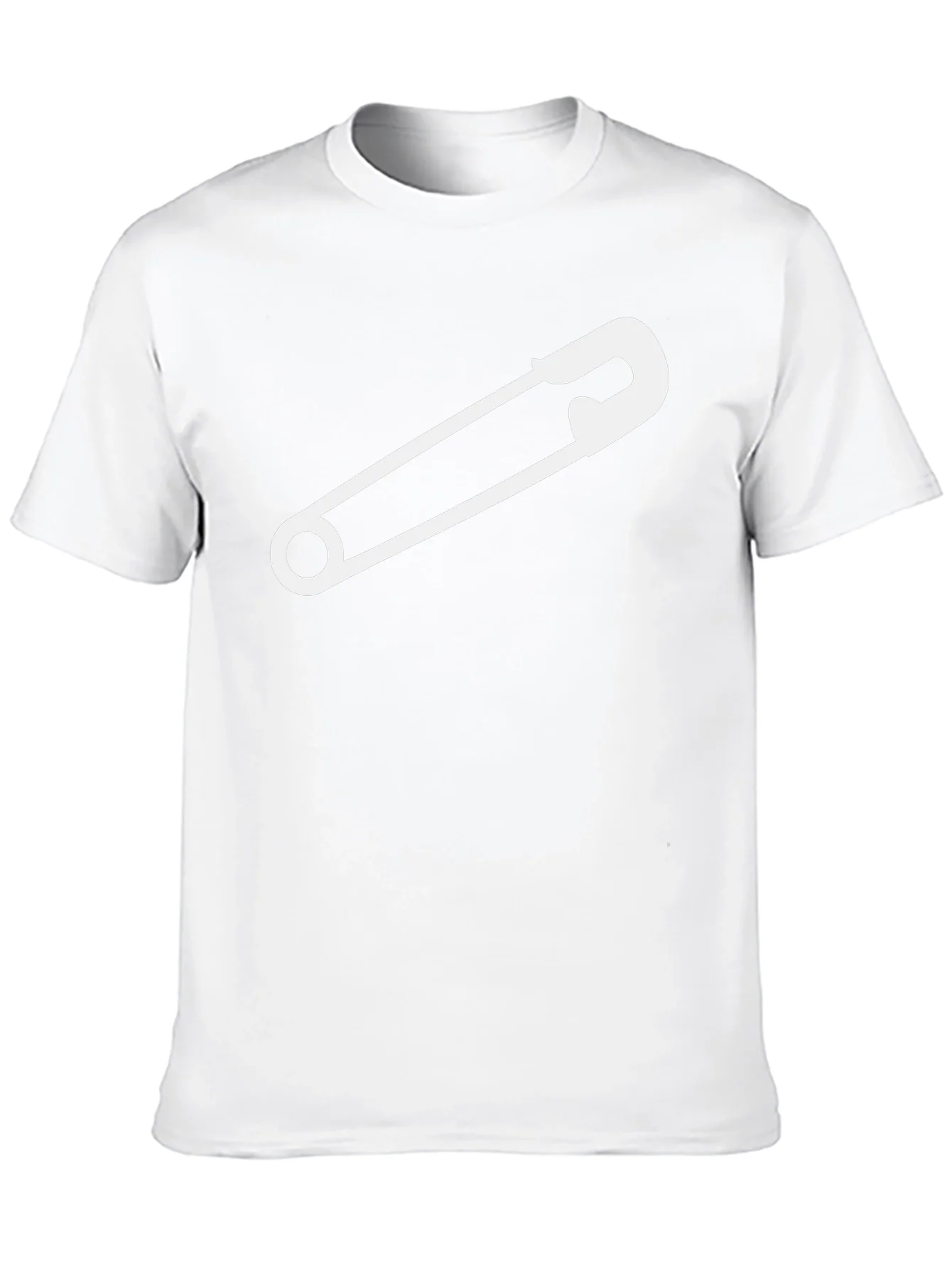 Safety Pin Graphic Tee - Black Cotton T-Shirt