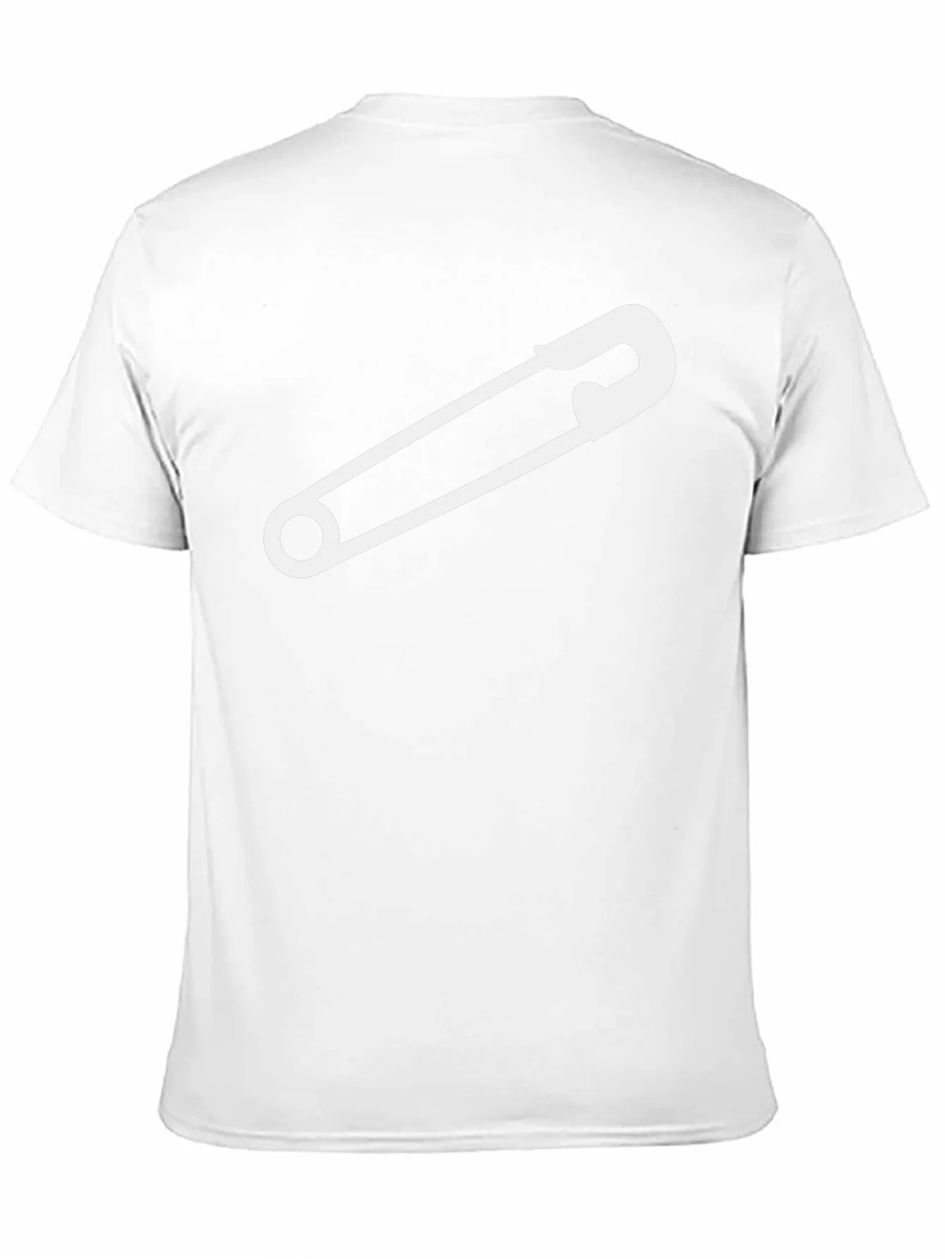 Safety Pin Graphic Tee - Black Cotton T-Shirt