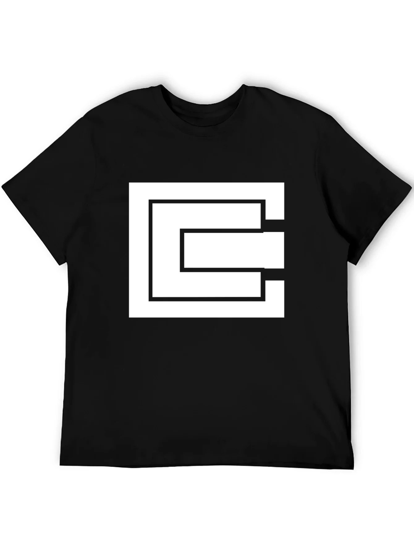 Geometric Square Black T-Shirt