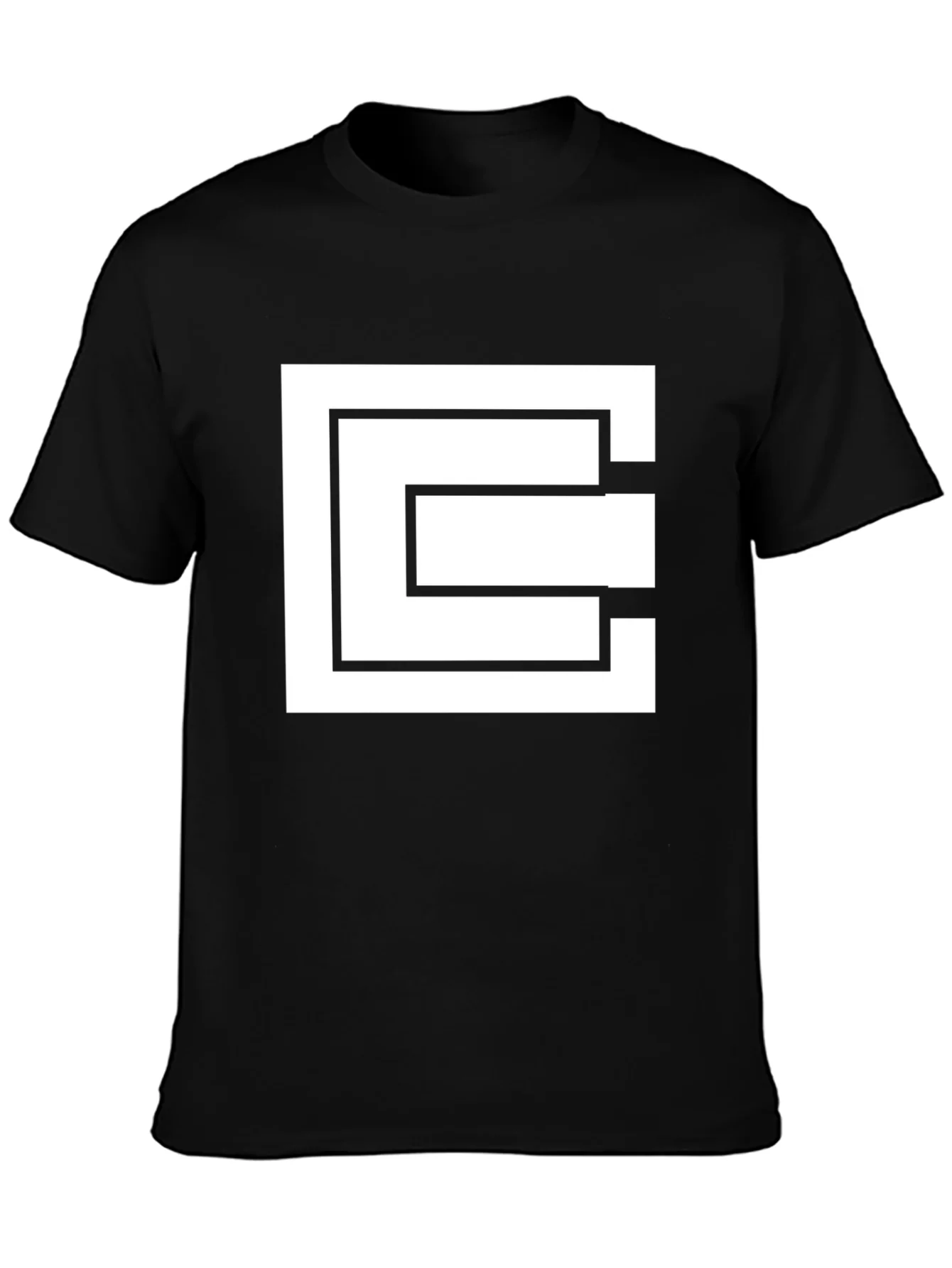 Geometric Square Black T-Shirt