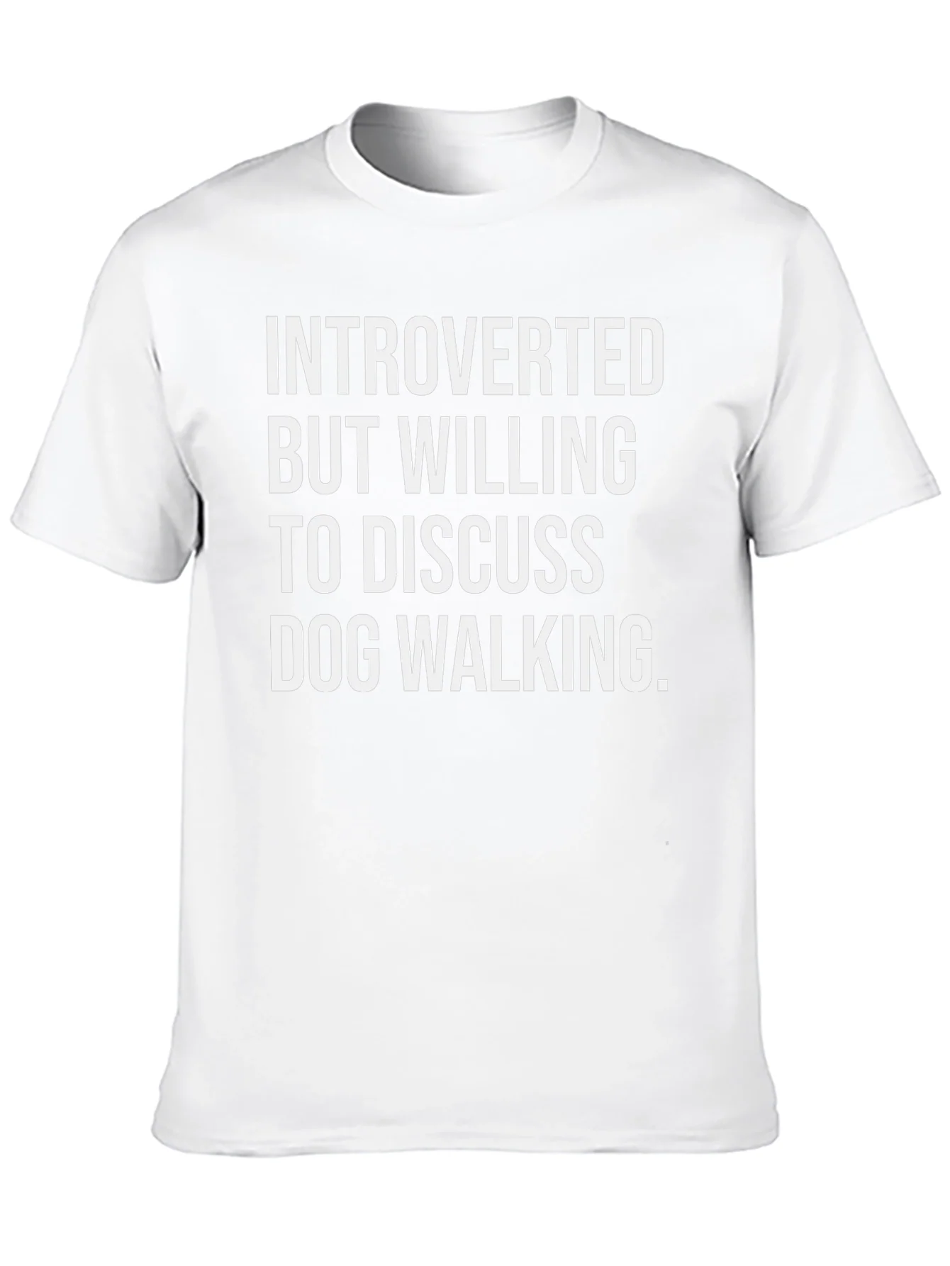 Introverted Dog Walking T-Shirt - Funny Graphic Tee