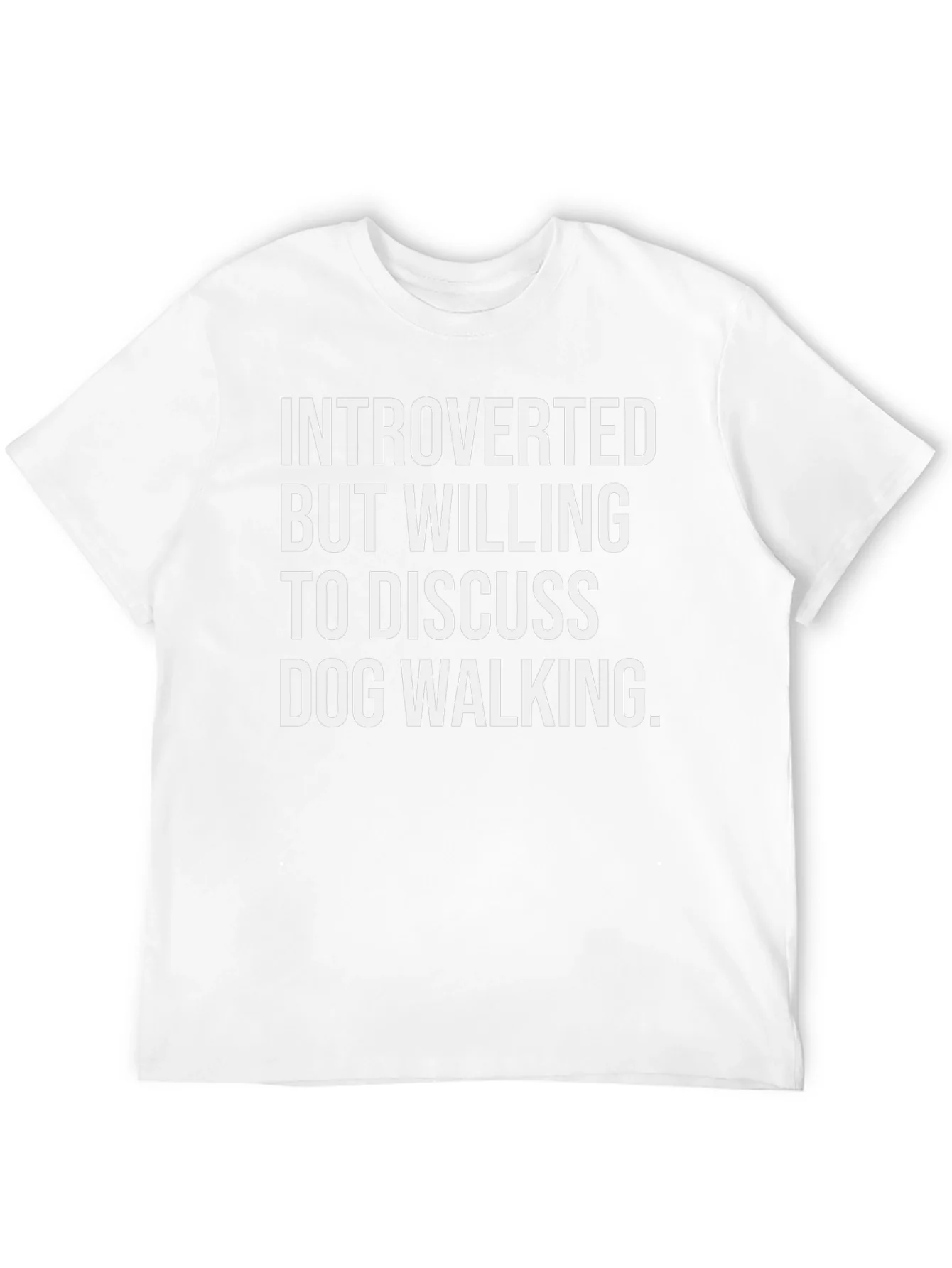 Introverted Dog Walking T-Shirt - Funny Graphic Tee