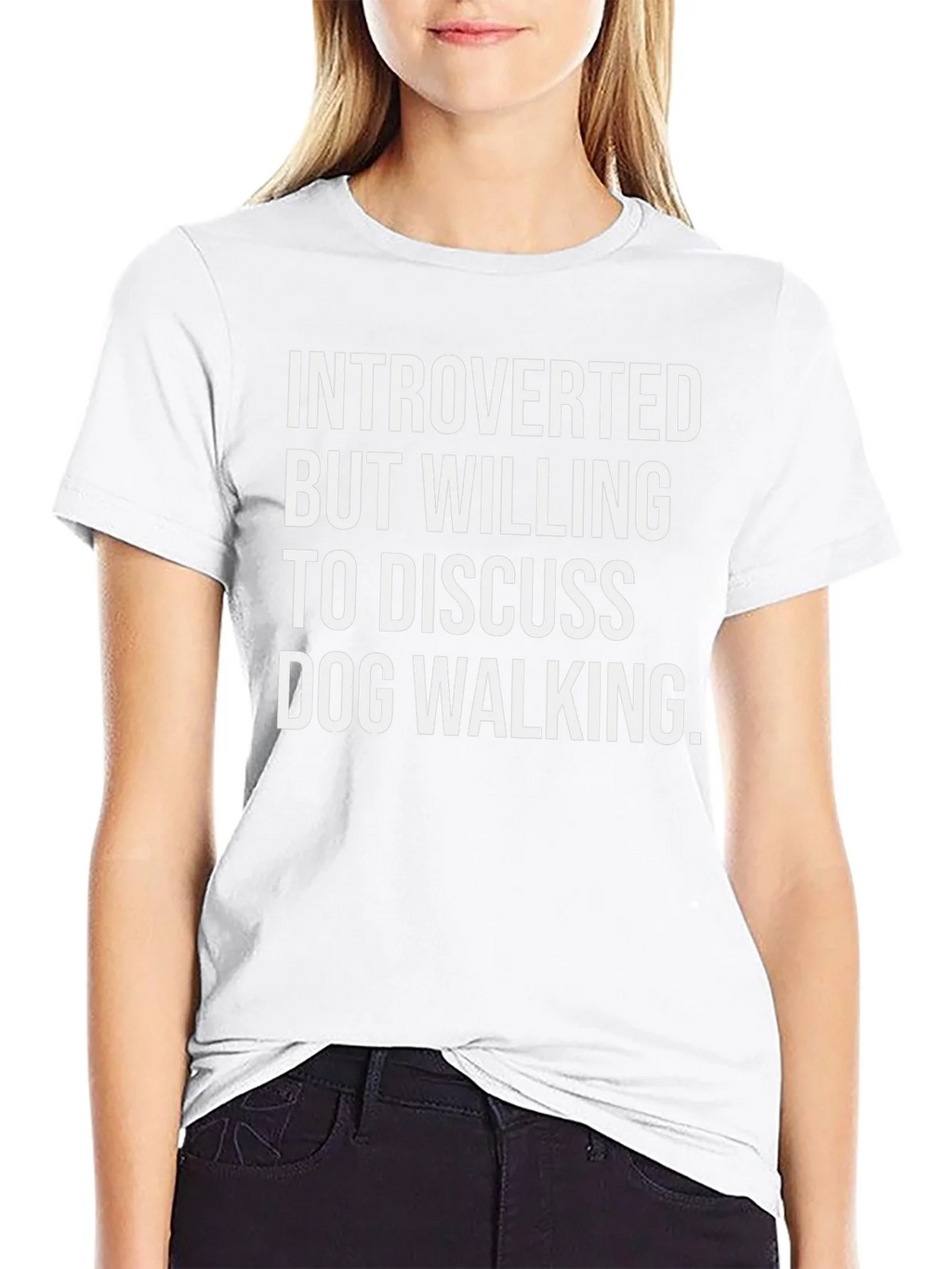 Introverted Dog Walking T-Shirt - Funny Graphic Tee