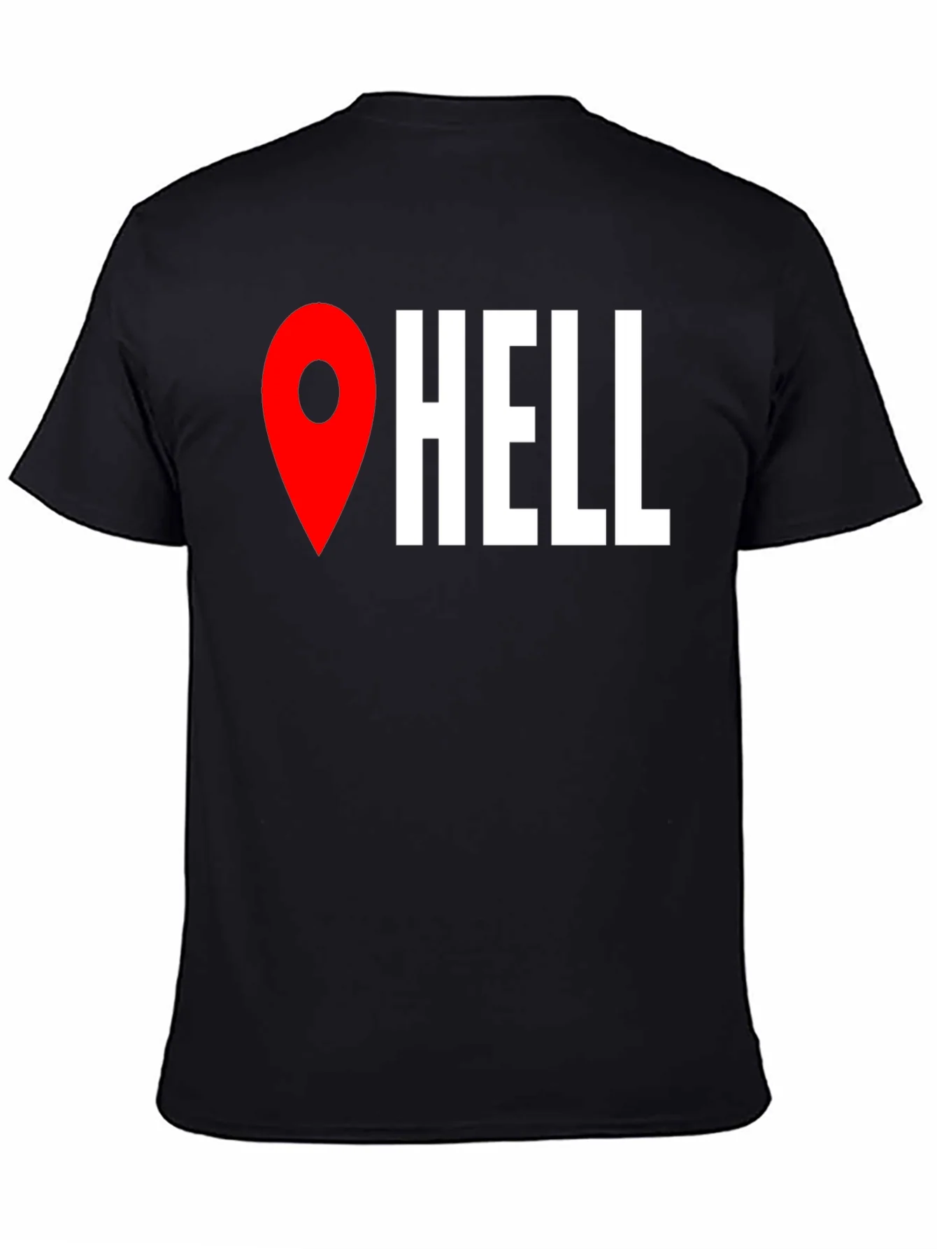 Funny Hell Location Pin T-Shirt