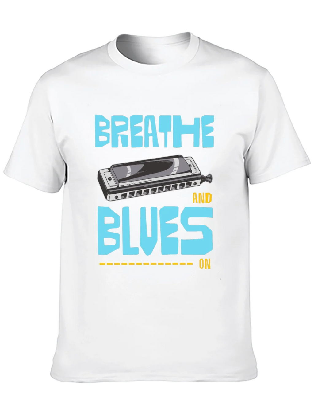 Breathe Blues Harmonica T-Shirt - Musical Tee