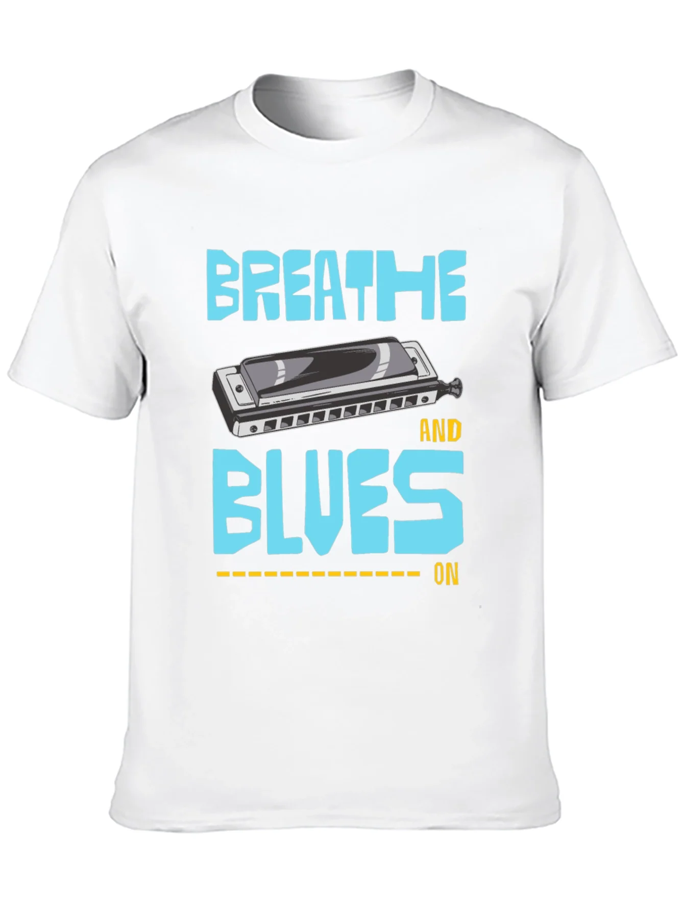 Breathe Blues Harmonica T-Shirt - Musical Tee