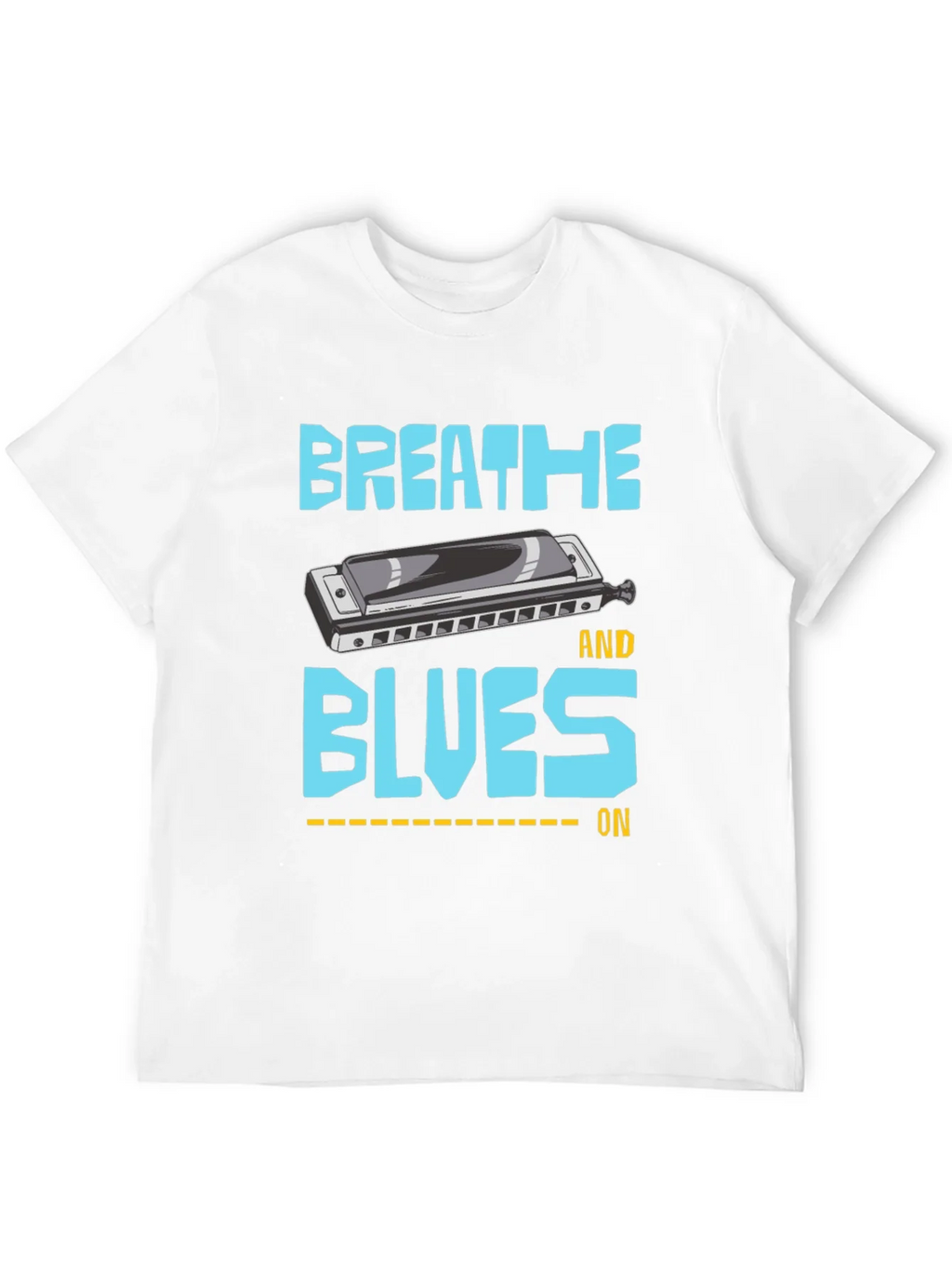 Breathe Blues Harmonica T-Shirt - Musical Tee