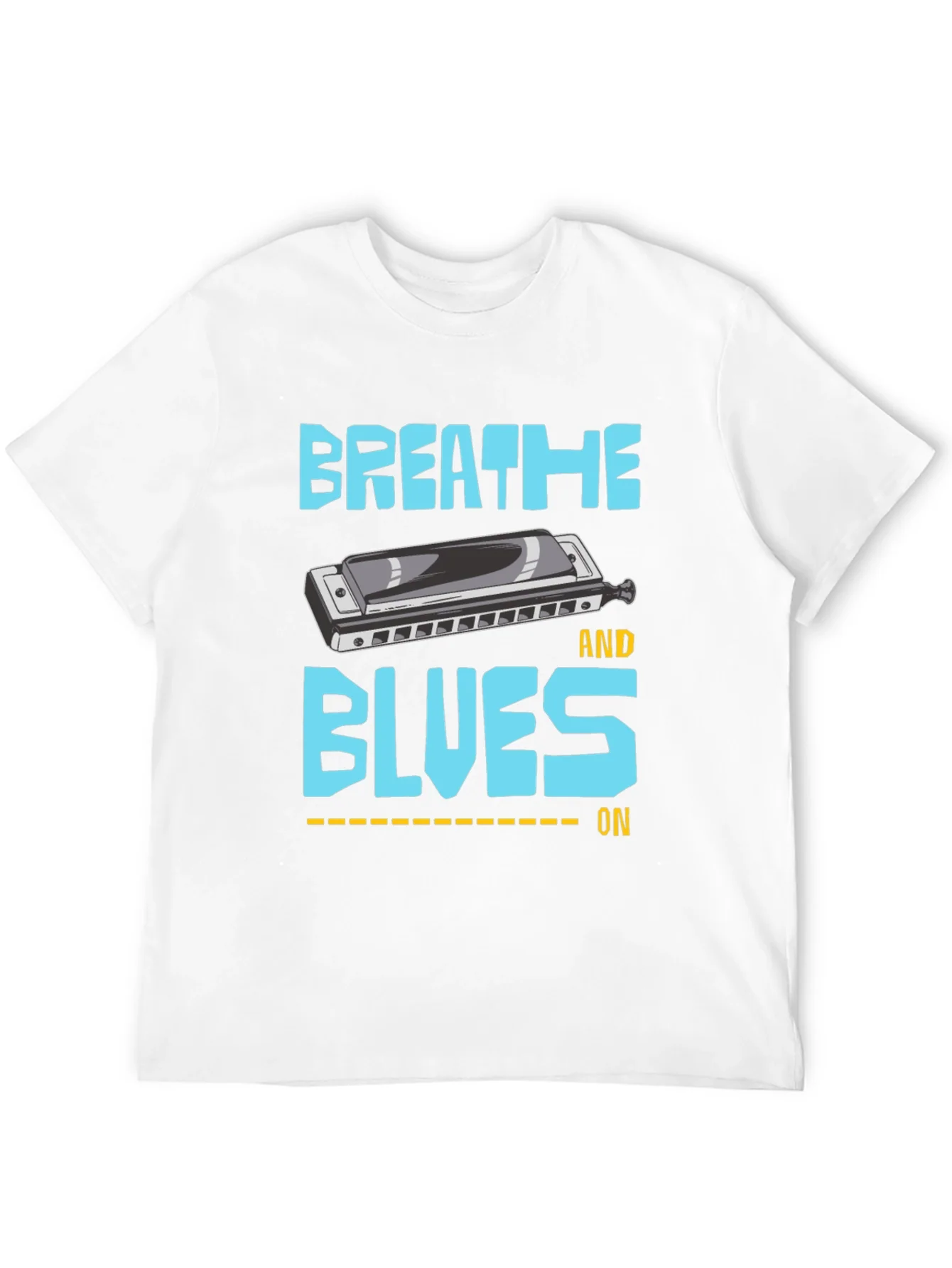 Breathe Blues Harmonica T-Shirt - Musical Tee
