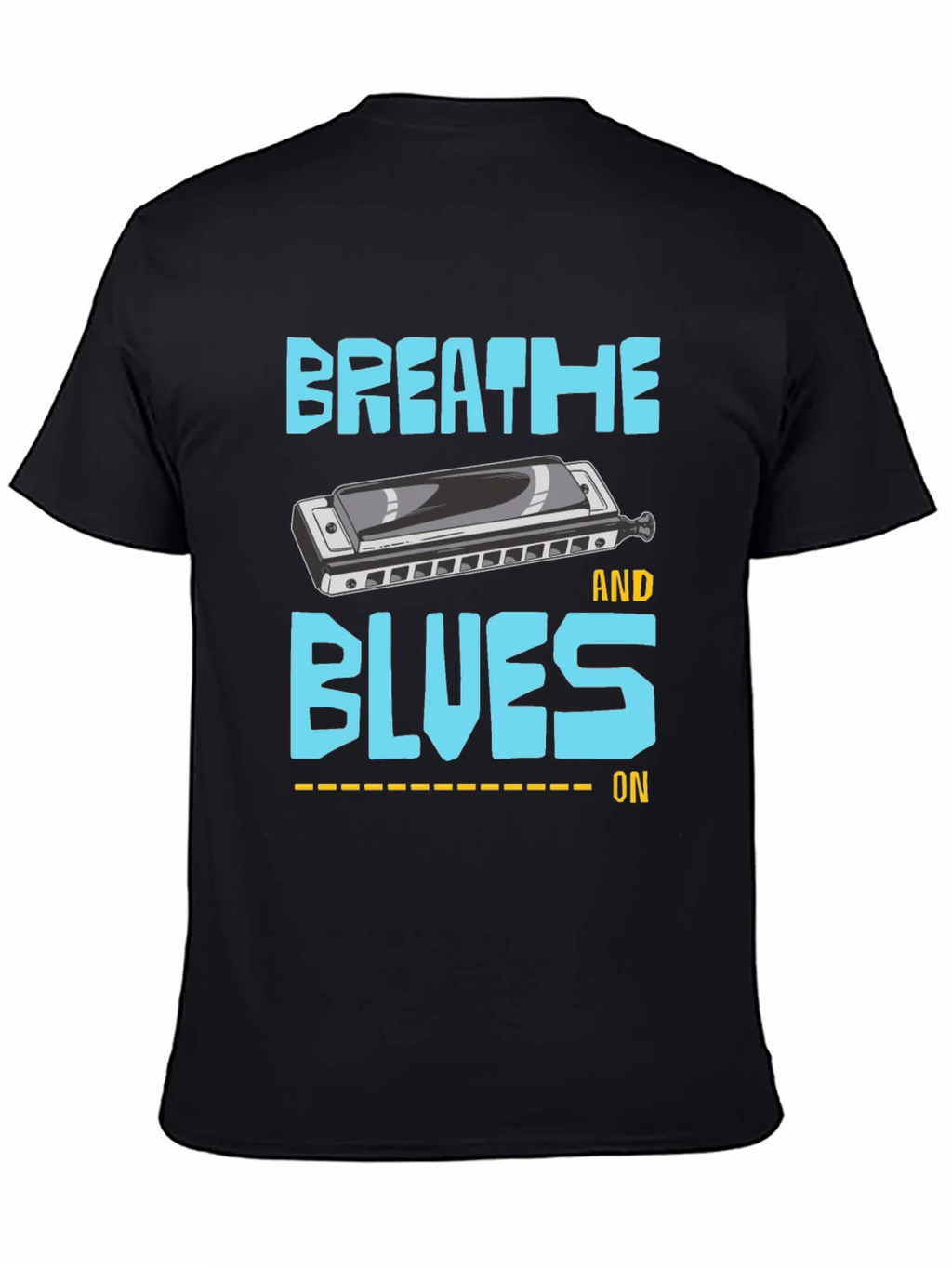 Breathe Blues Harmonica T-Shirt - Musical Tee