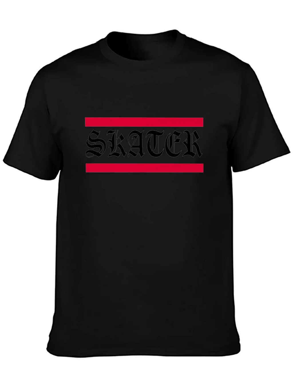 Skater Graphic Tee - Black Cotton Blend