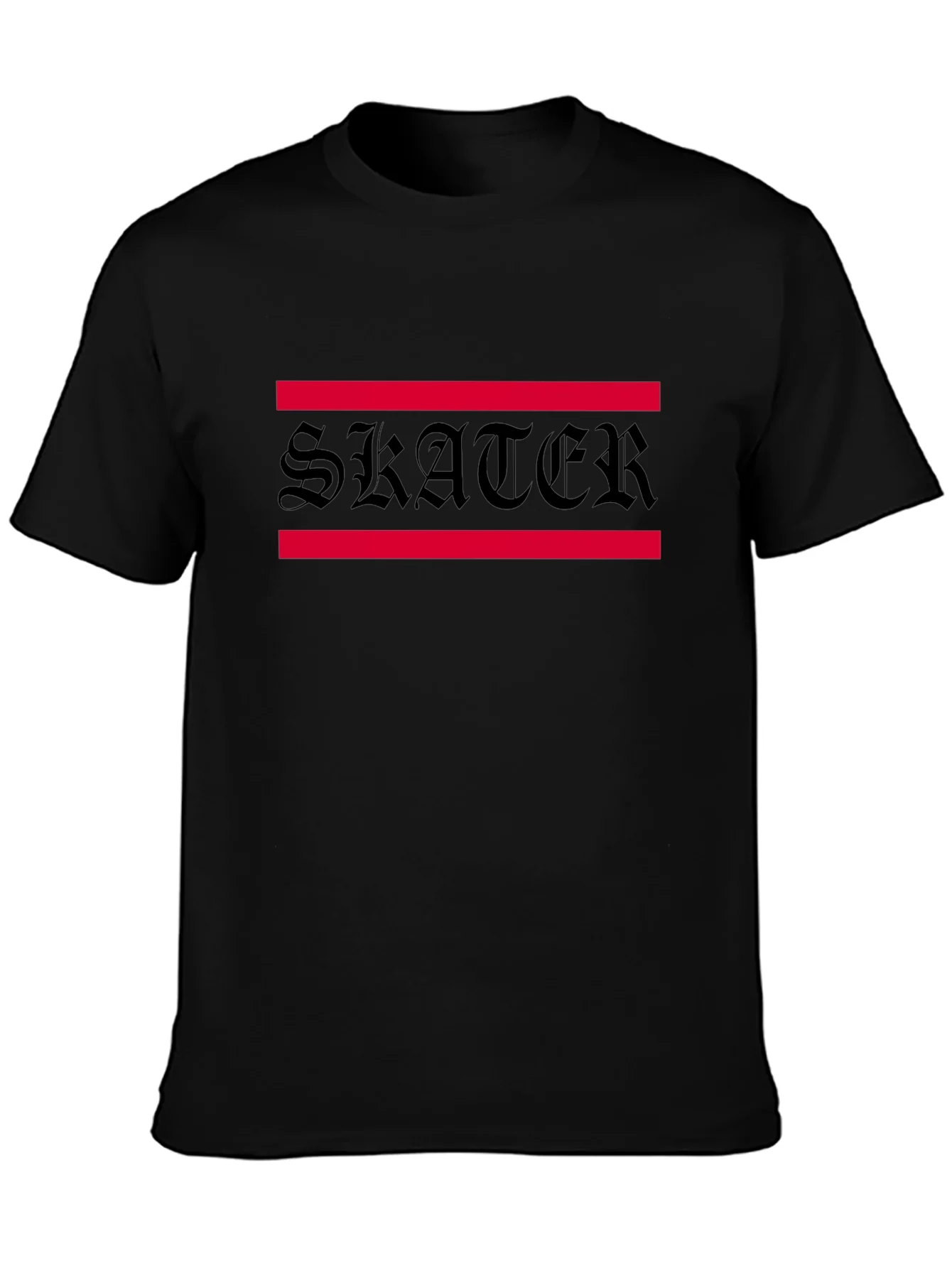 Skater Graphic Tee - Black Cotton Blend