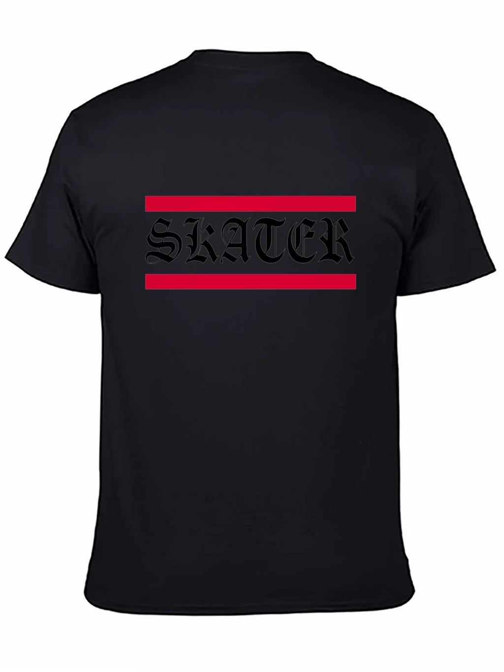 Skater Graphic Tee - Black Cotton Blend