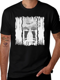 Monochrome Bear Graphic Tee - Mens Black T-Shirt