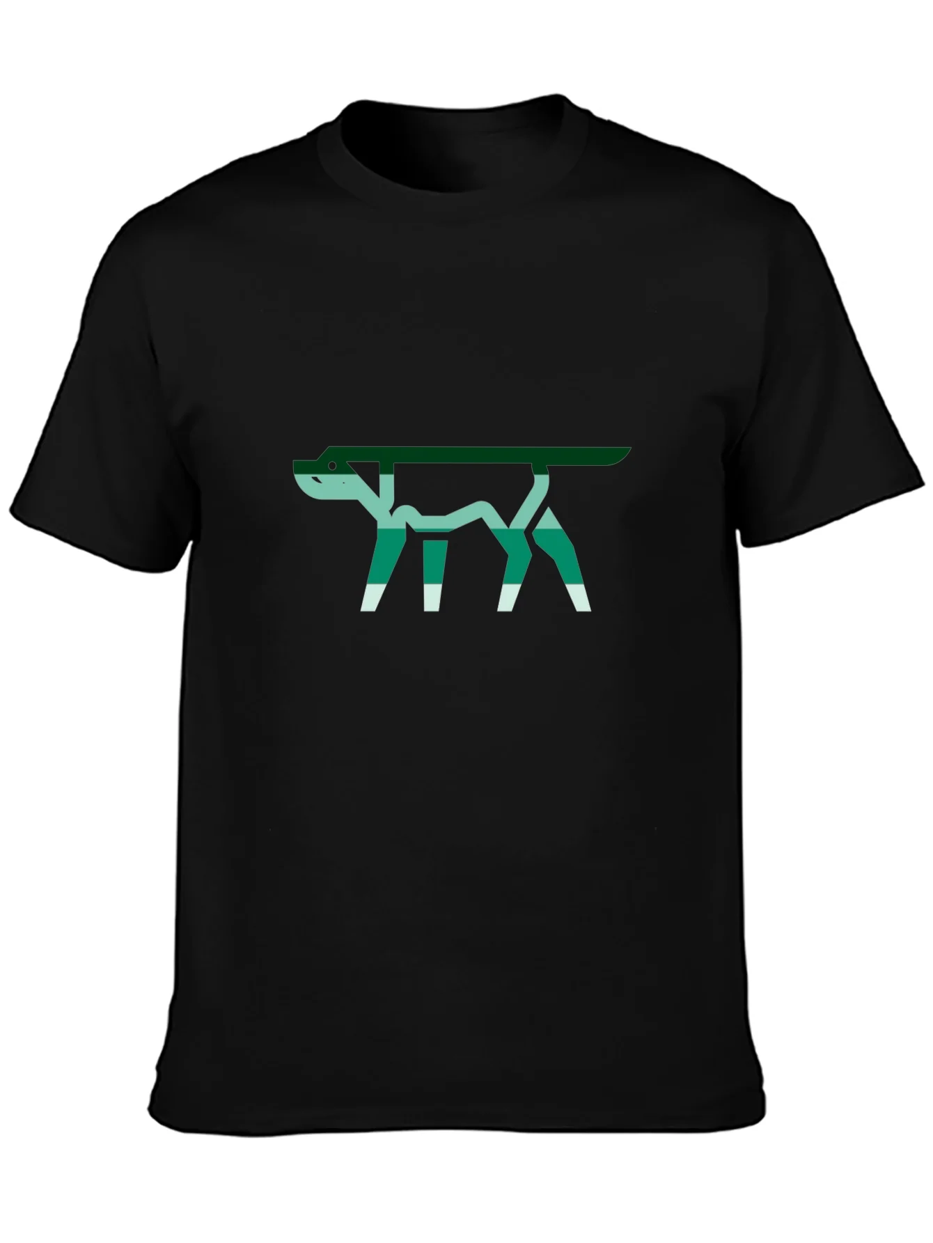 Abstract Dog Graphic Tee - Stylish Black T-Shirt