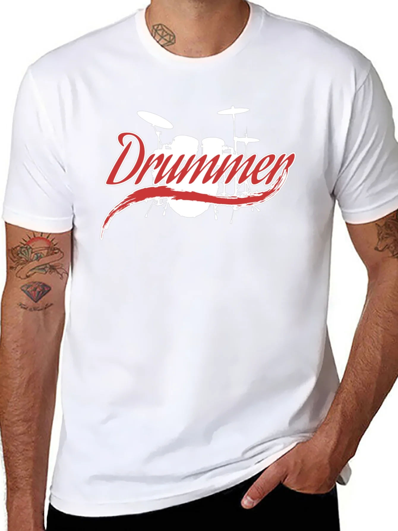 Drummer Graphic Tee - Black