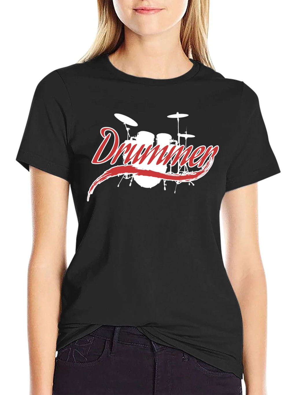 Drummer Graphic Tee - Black