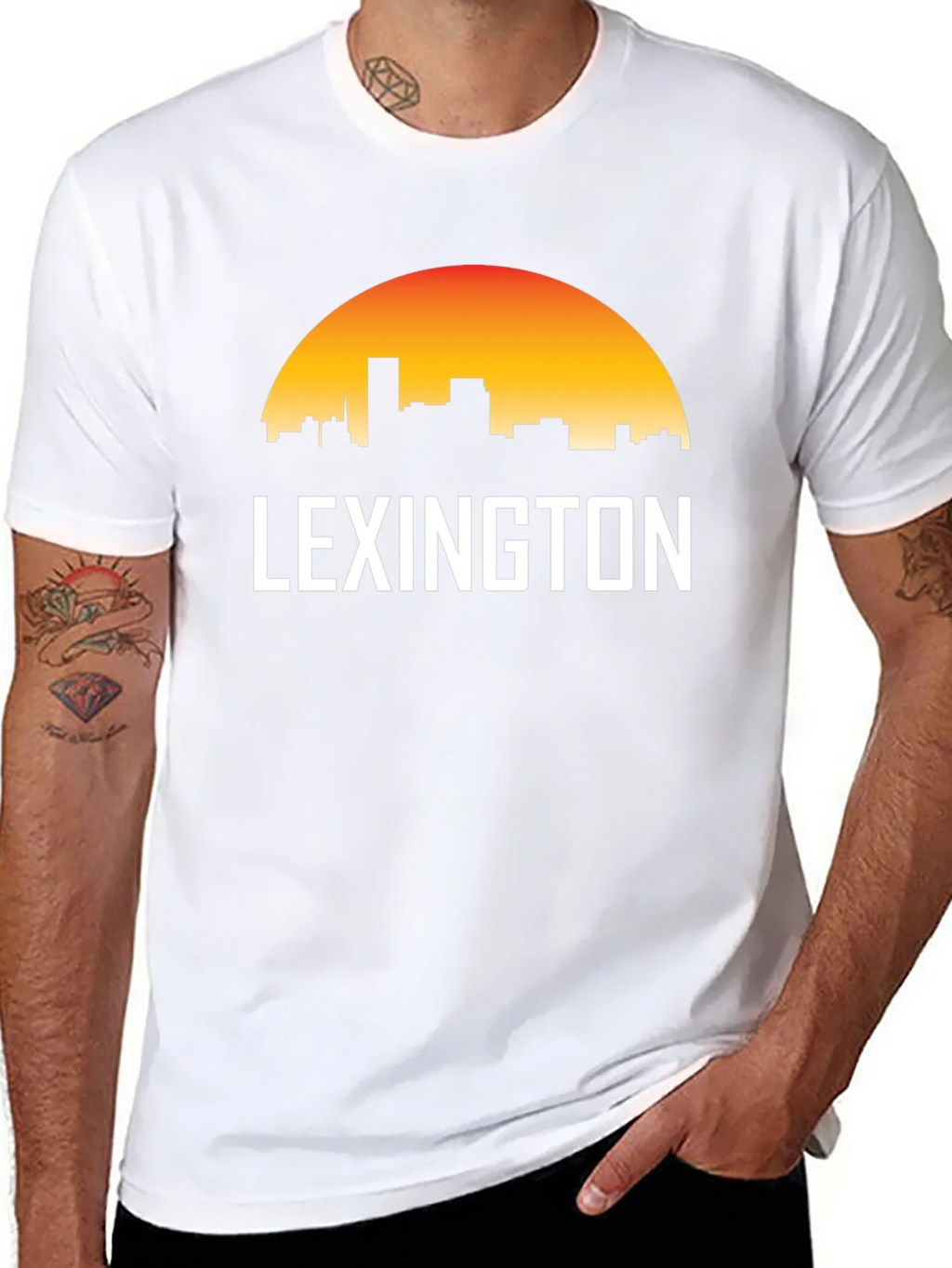 Lexington Skyline Graphic T-Shirt - Retro Sunset Tee