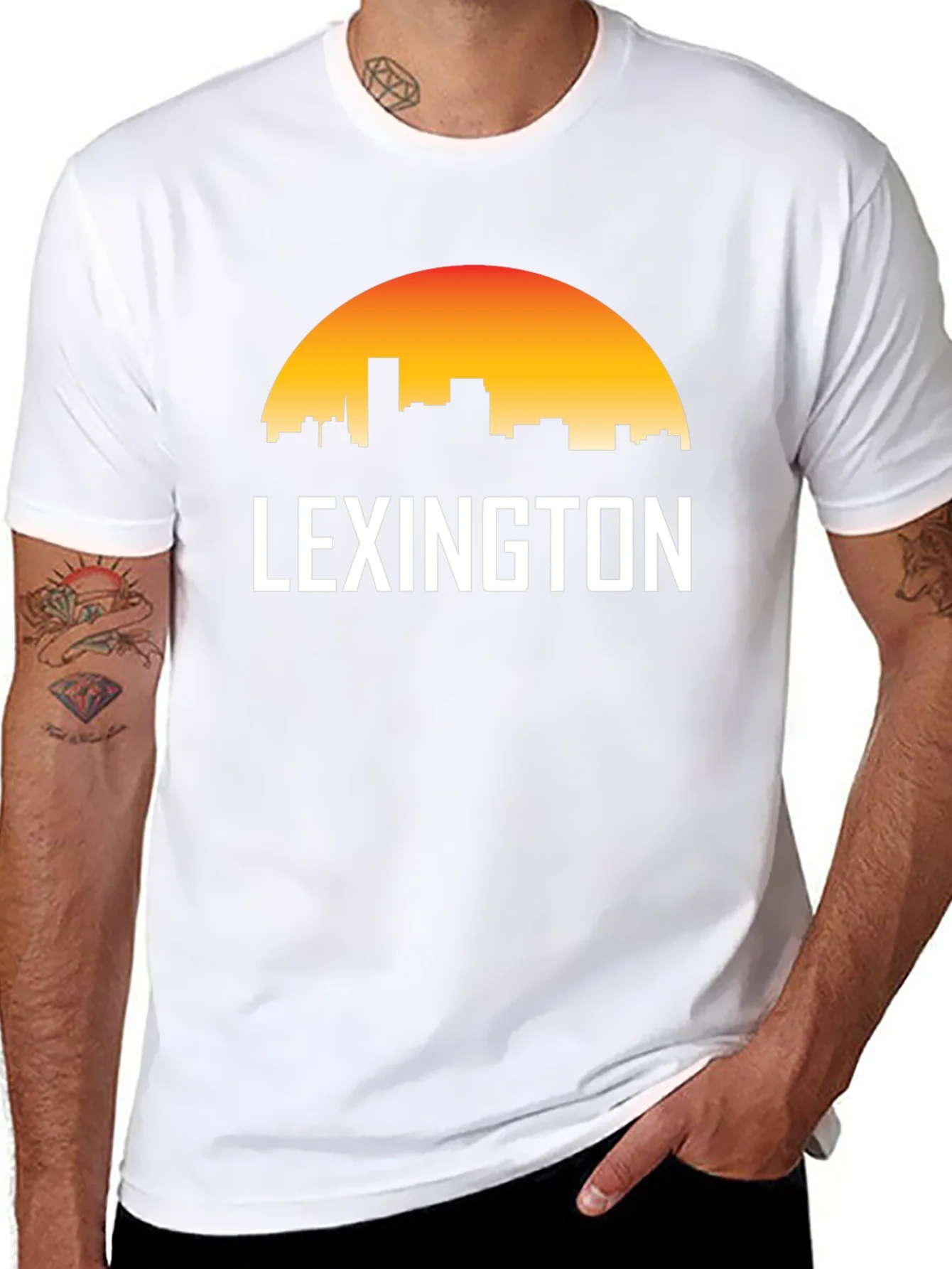 Lexington Skyline Graphic T-Shirt - Retro Sunset Tee