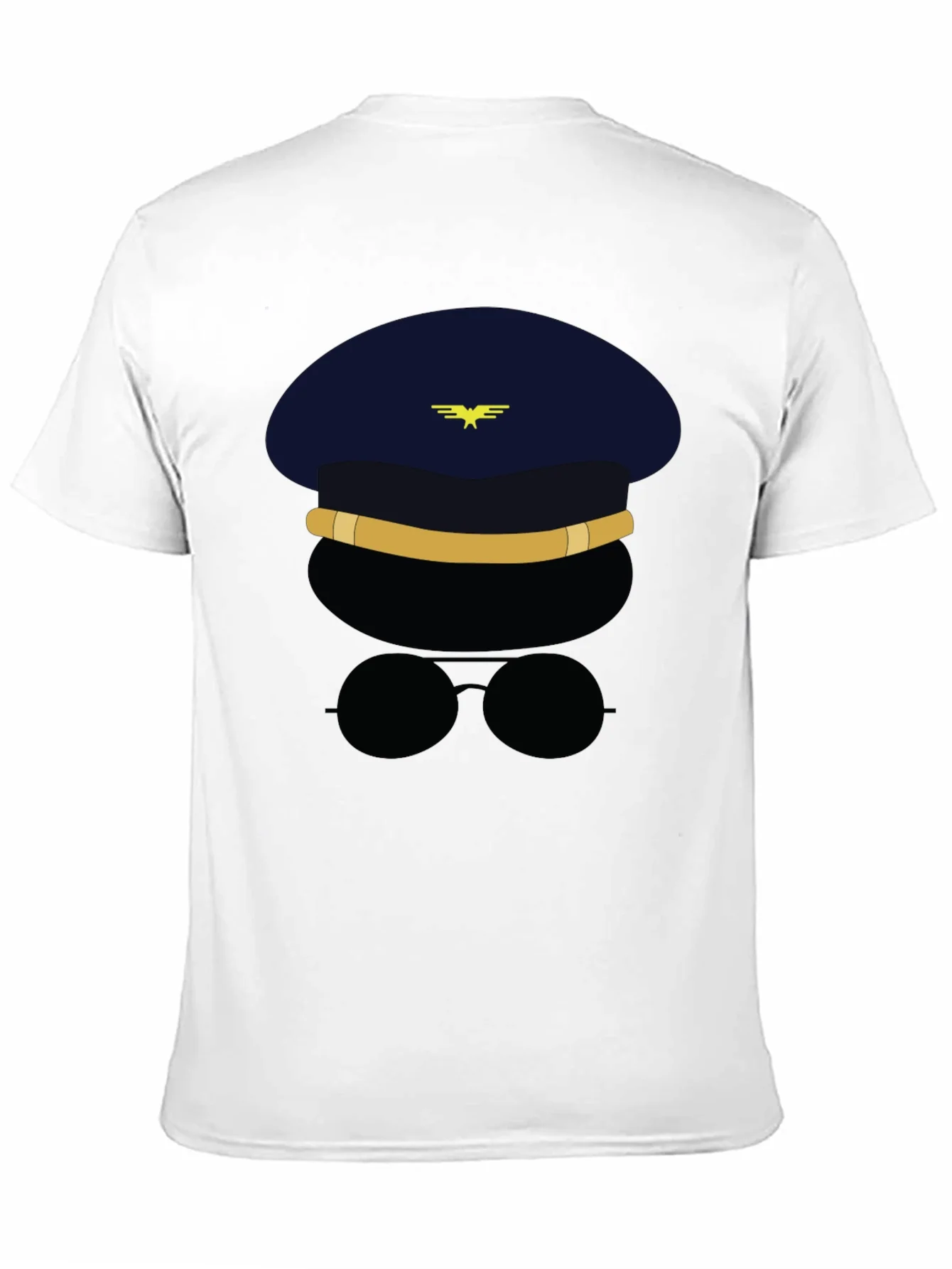 Pilot Character Graphic Black T-Shirt