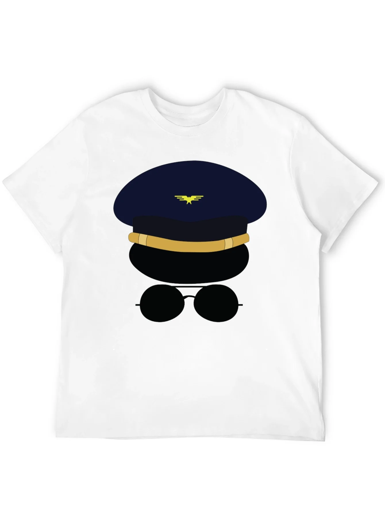 Pilot Character Graphic Black T-Shirt