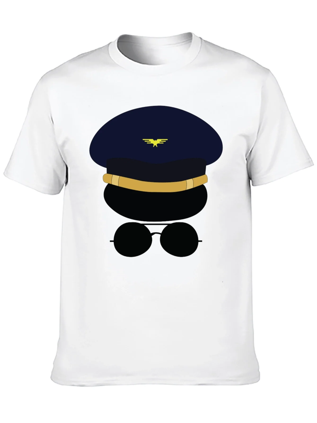 Pilot Character Graphic Black T-Shirt