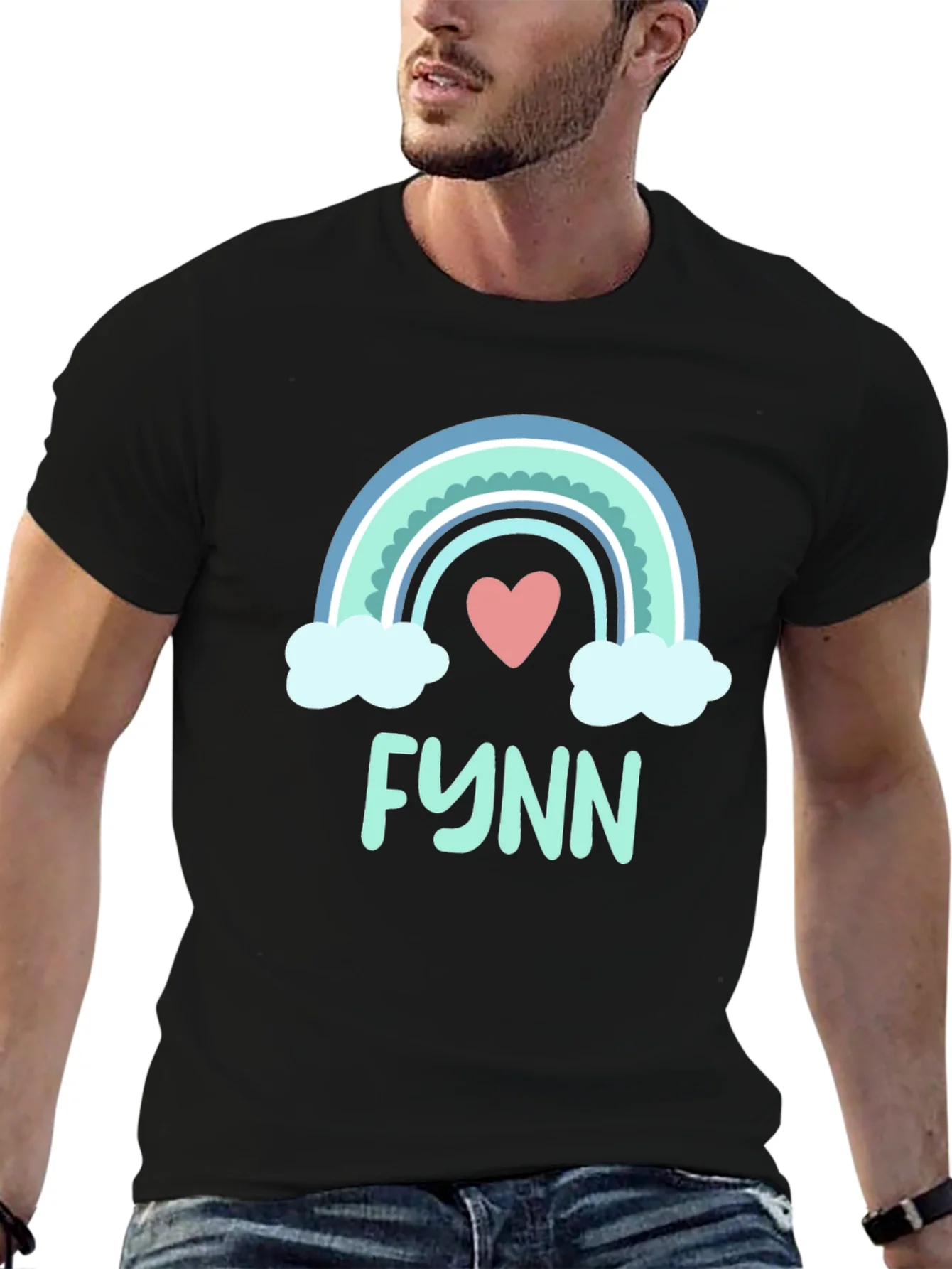 Rainbow Heart Tee - Personalized with Name