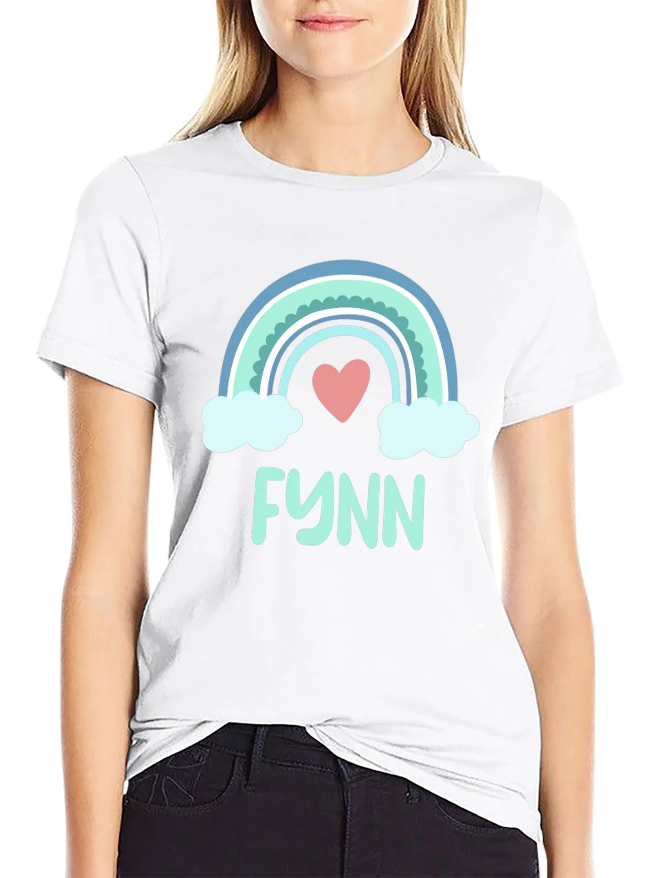 Rainbow Heart Tee - Personalized with Name