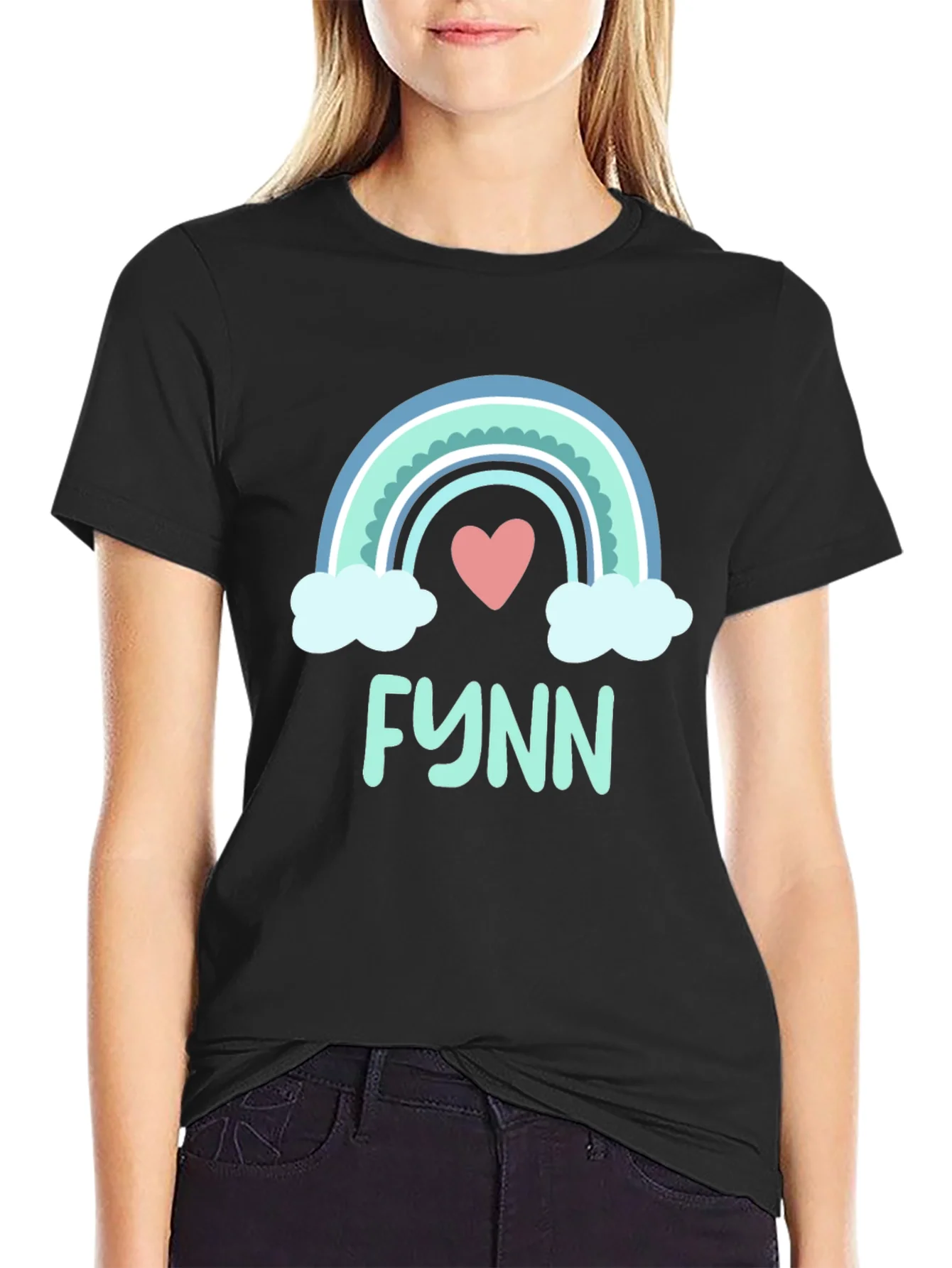 Rainbow Heart Tee - Personalized with Name