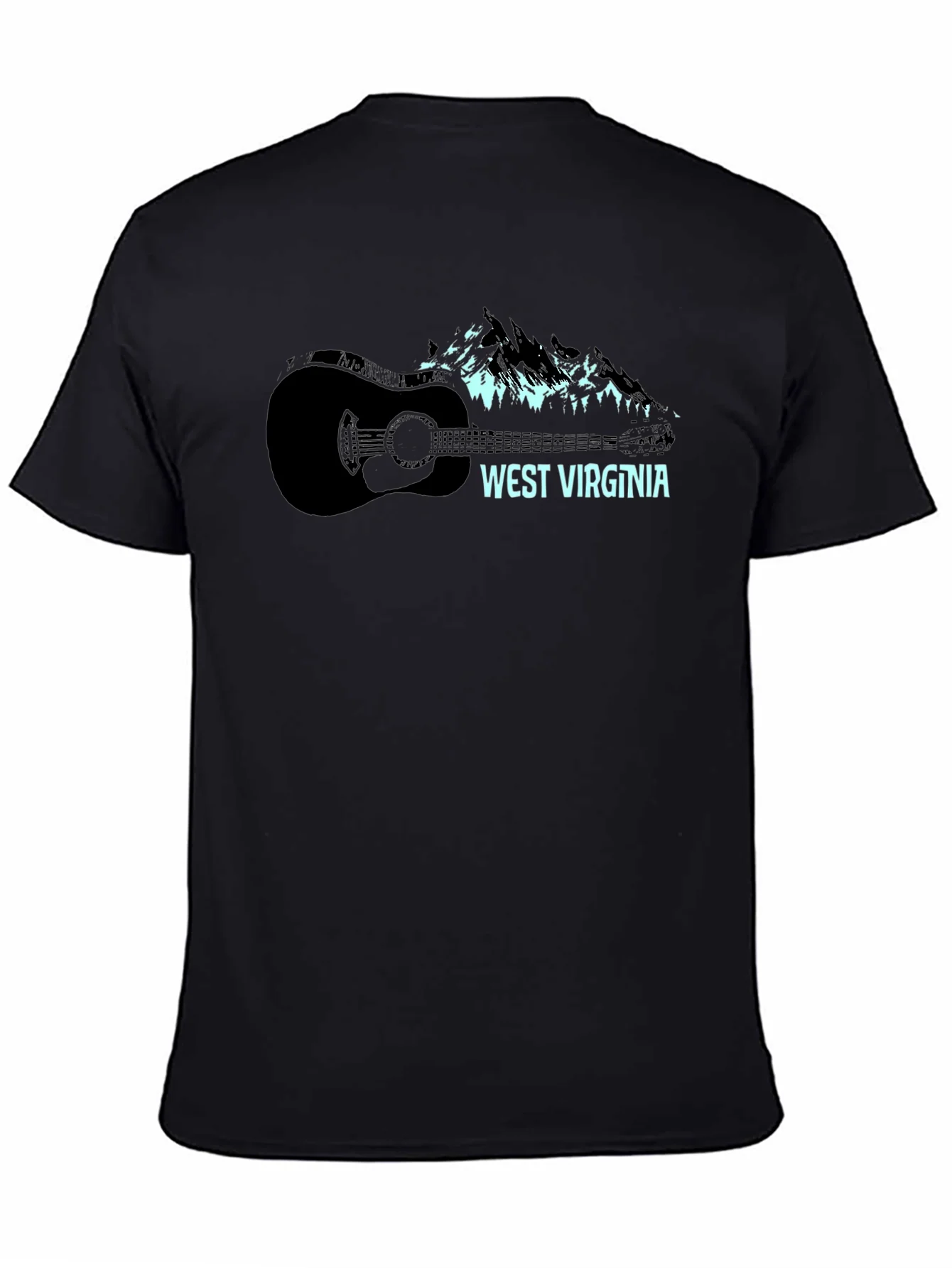 West Virginia Guitar & Mountain Graphic Tee