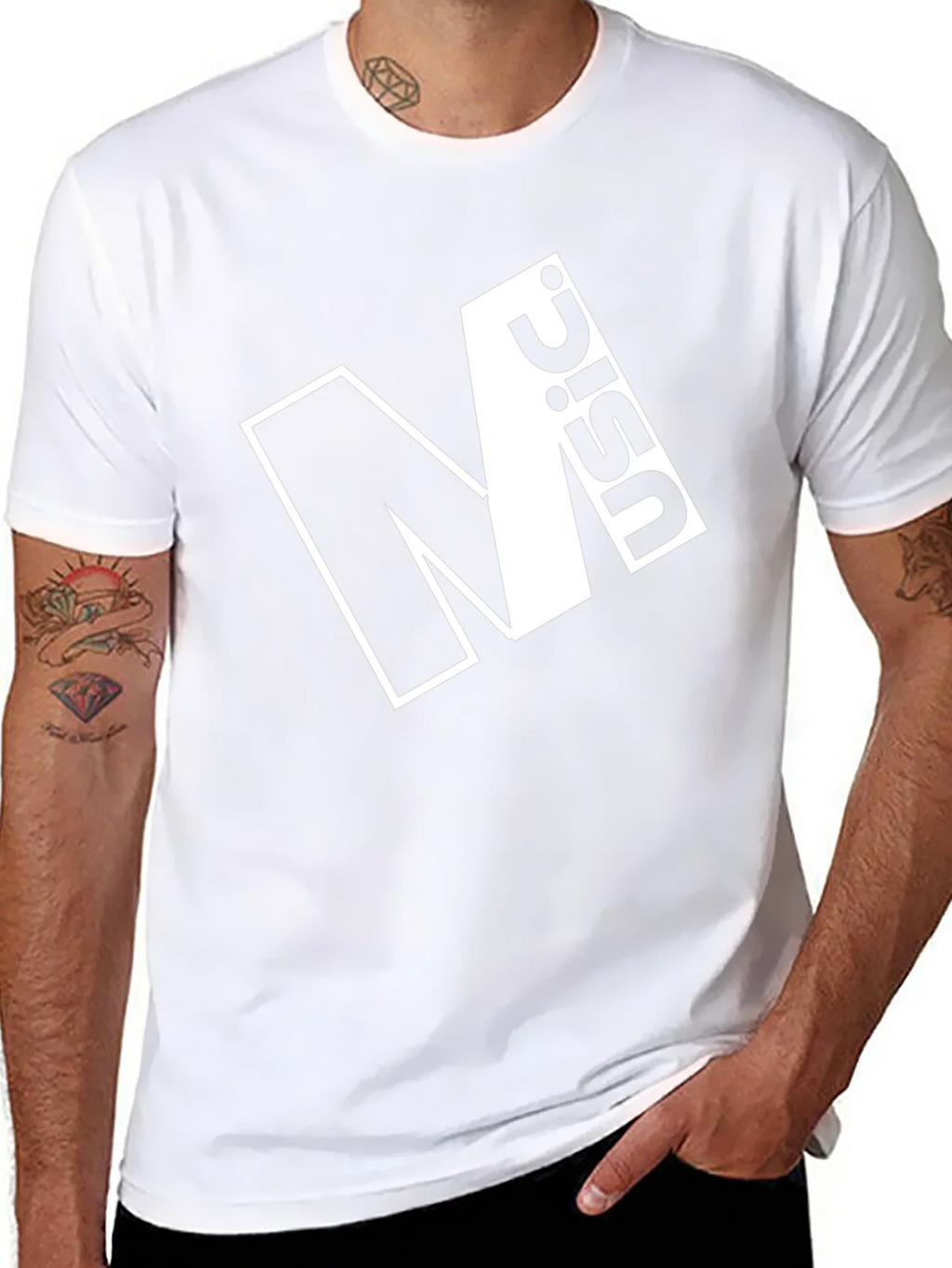 Modern Black Graphic Tee