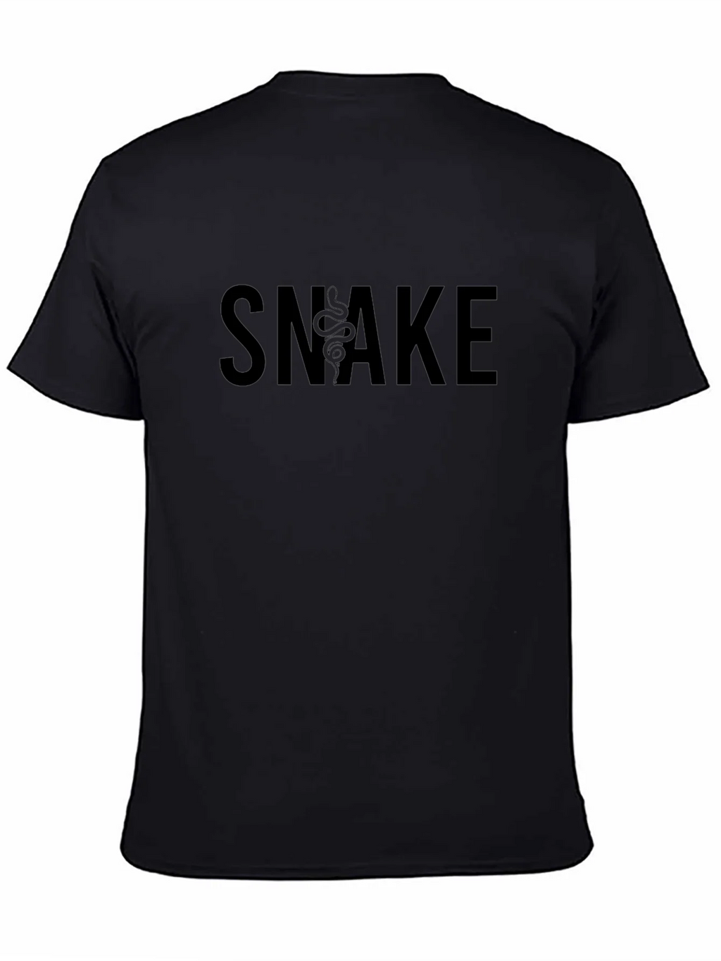 Snake Graphic Tee - Black Cotton Blend