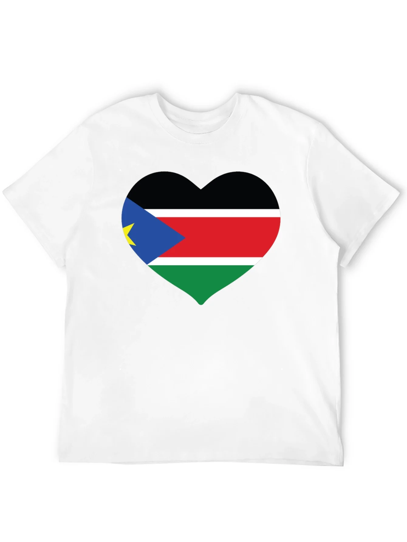 South Sudan Flag Heart T-Shirt