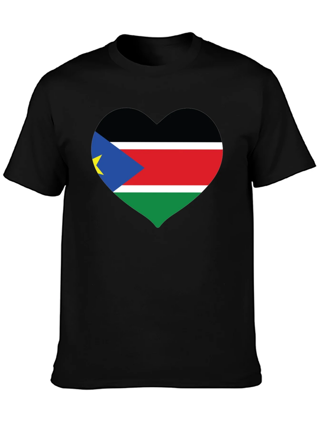 South Sudan Flag Heart T-Shirt