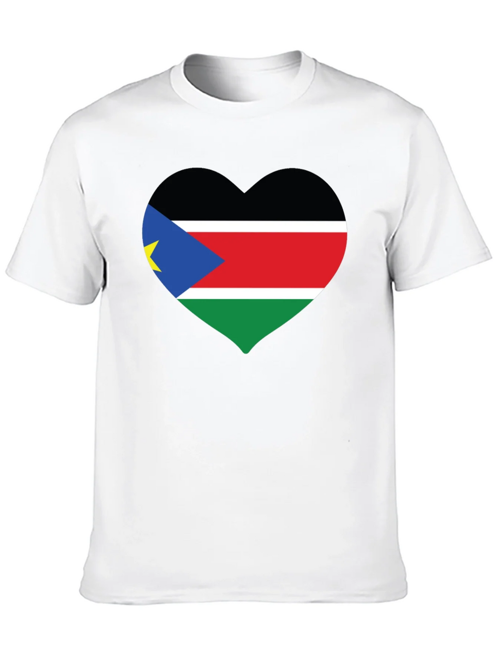 South Sudan Flag Heart T-Shirt