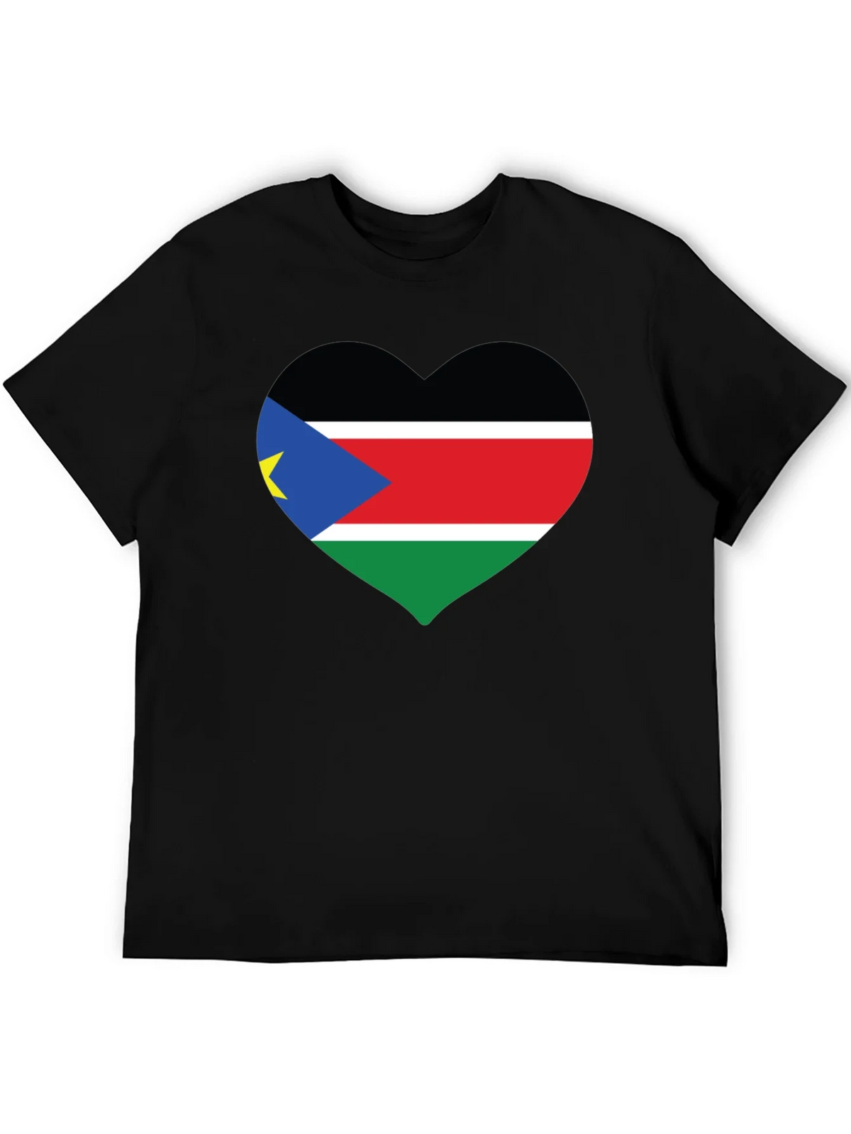 South Sudan Flag Heart T-Shirt