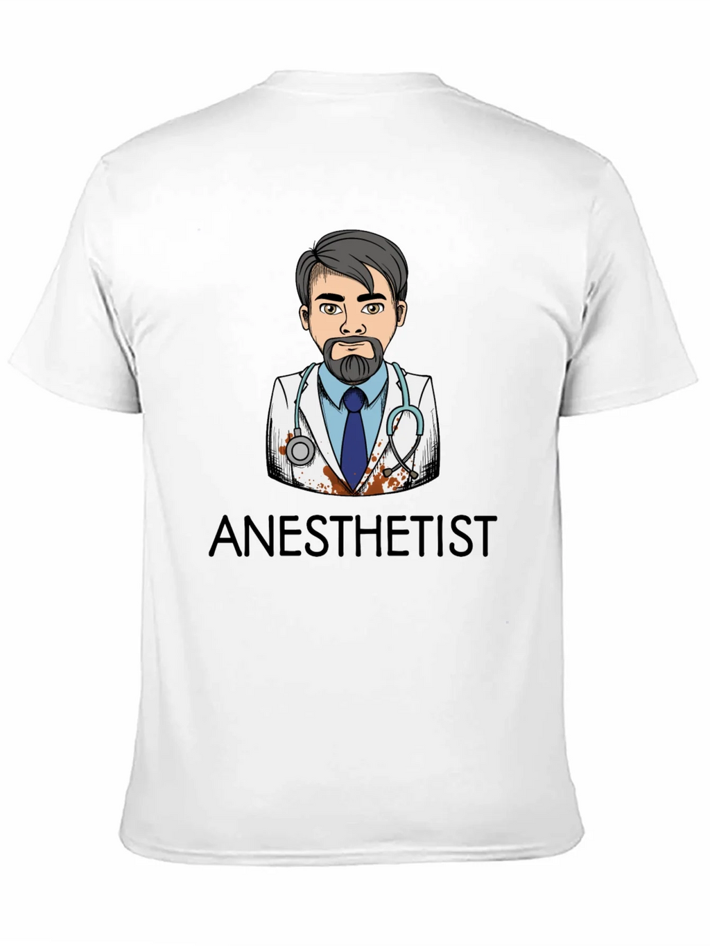 Anesthetist Cartoon Graphic Black T-Shirt