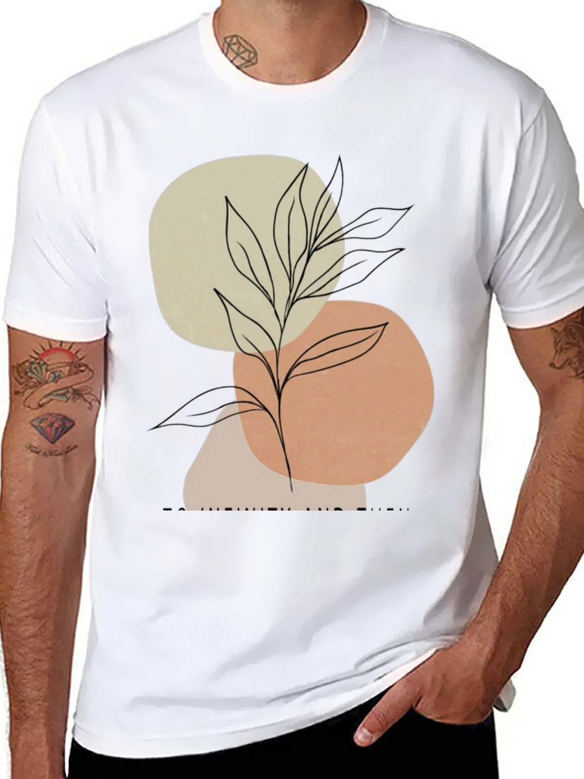 Abstract Art Plant Graphic Mens T-Shirt