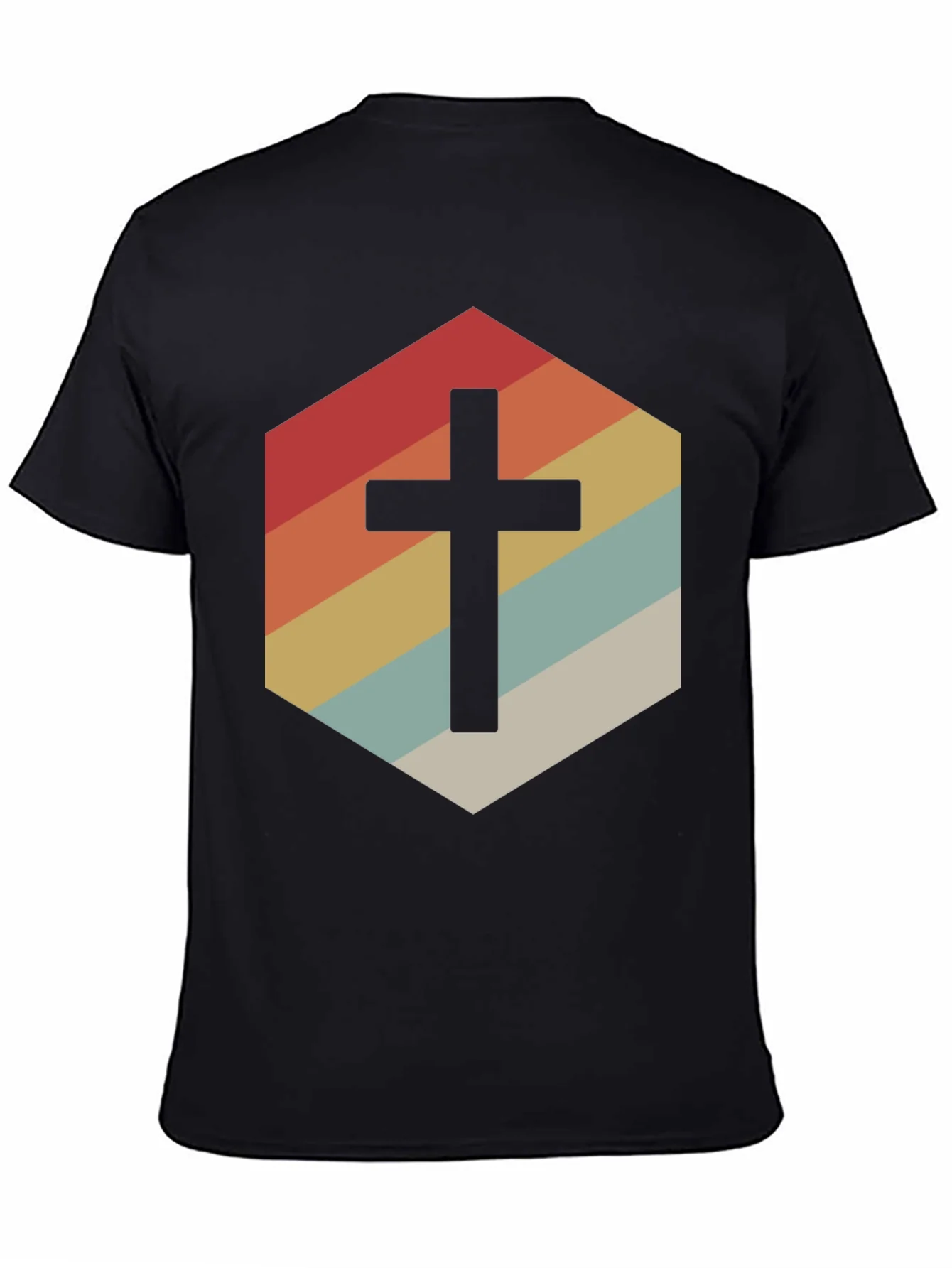 Retro Cross Graphic Tee - Stylish Religious Apparel