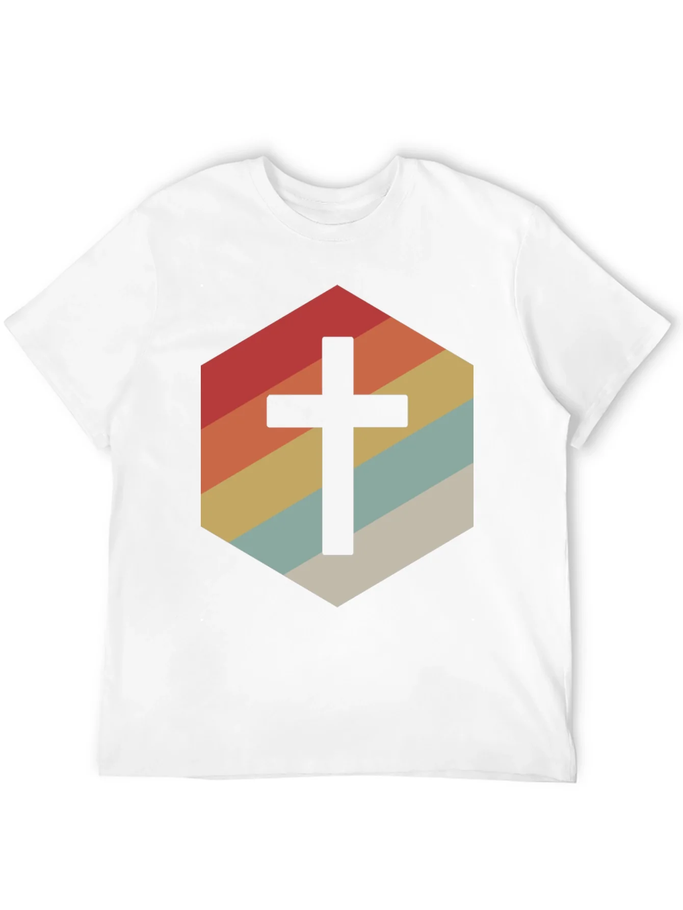 Retro Cross Graphic Tee - Stylish Religious Apparel
