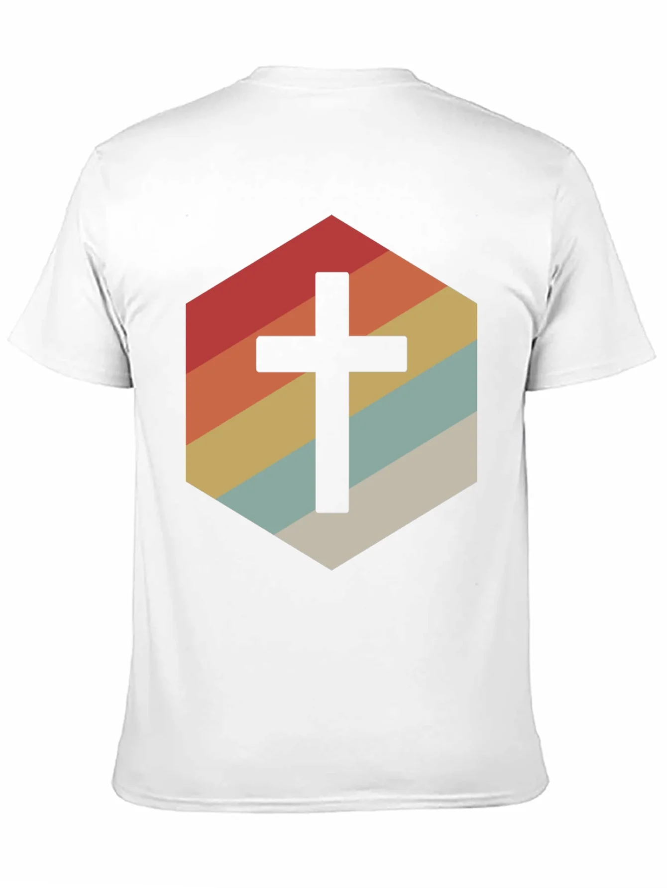 Retro Cross Graphic Tee - Stylish Religious Apparel