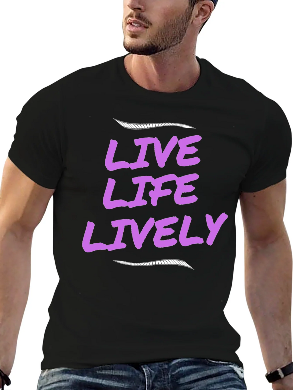 Live Life Lively Black T-Shirt