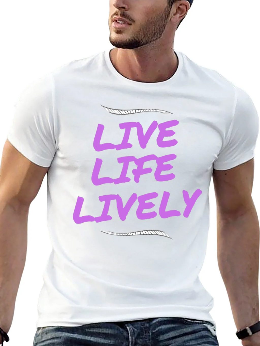 Live Life Lively Black T-Shirt