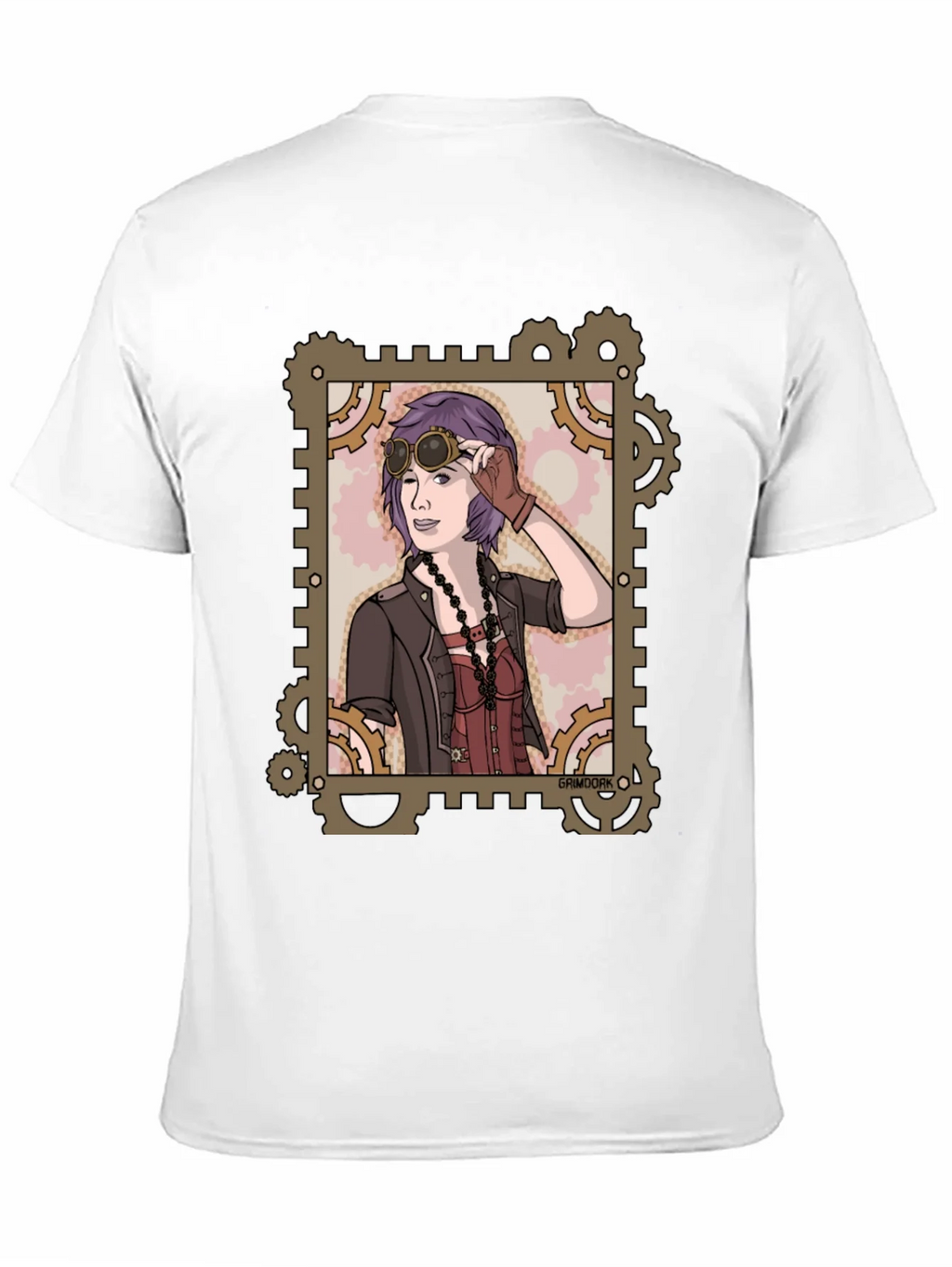 Steampunk Girl Graphic Tee - Gear Design