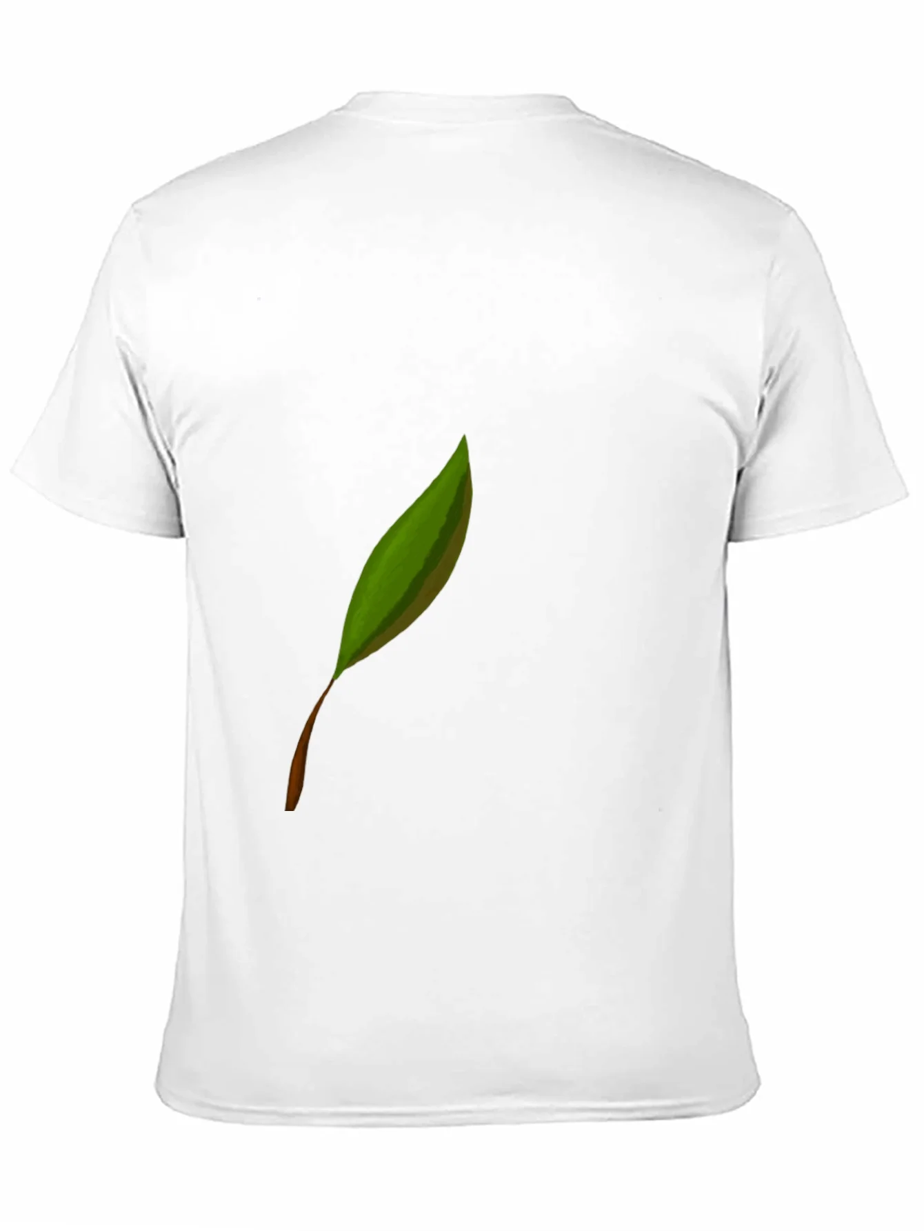 Leaf Graphic Print Black Tee