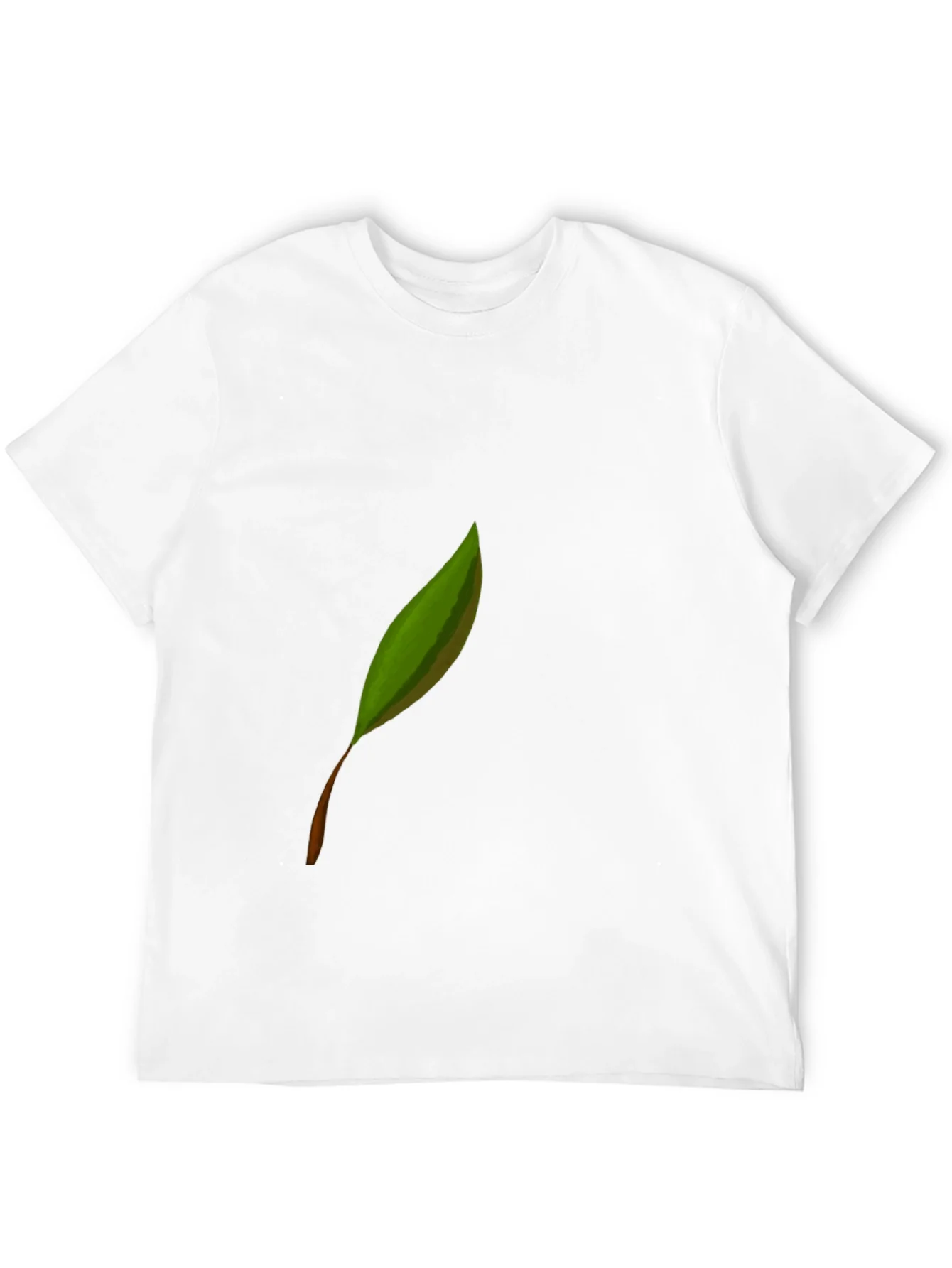 Leaf Graphic Print Black Tee