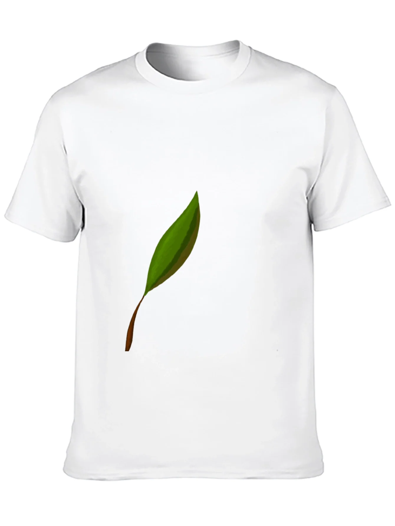 Leaf Graphic Print Black Tee