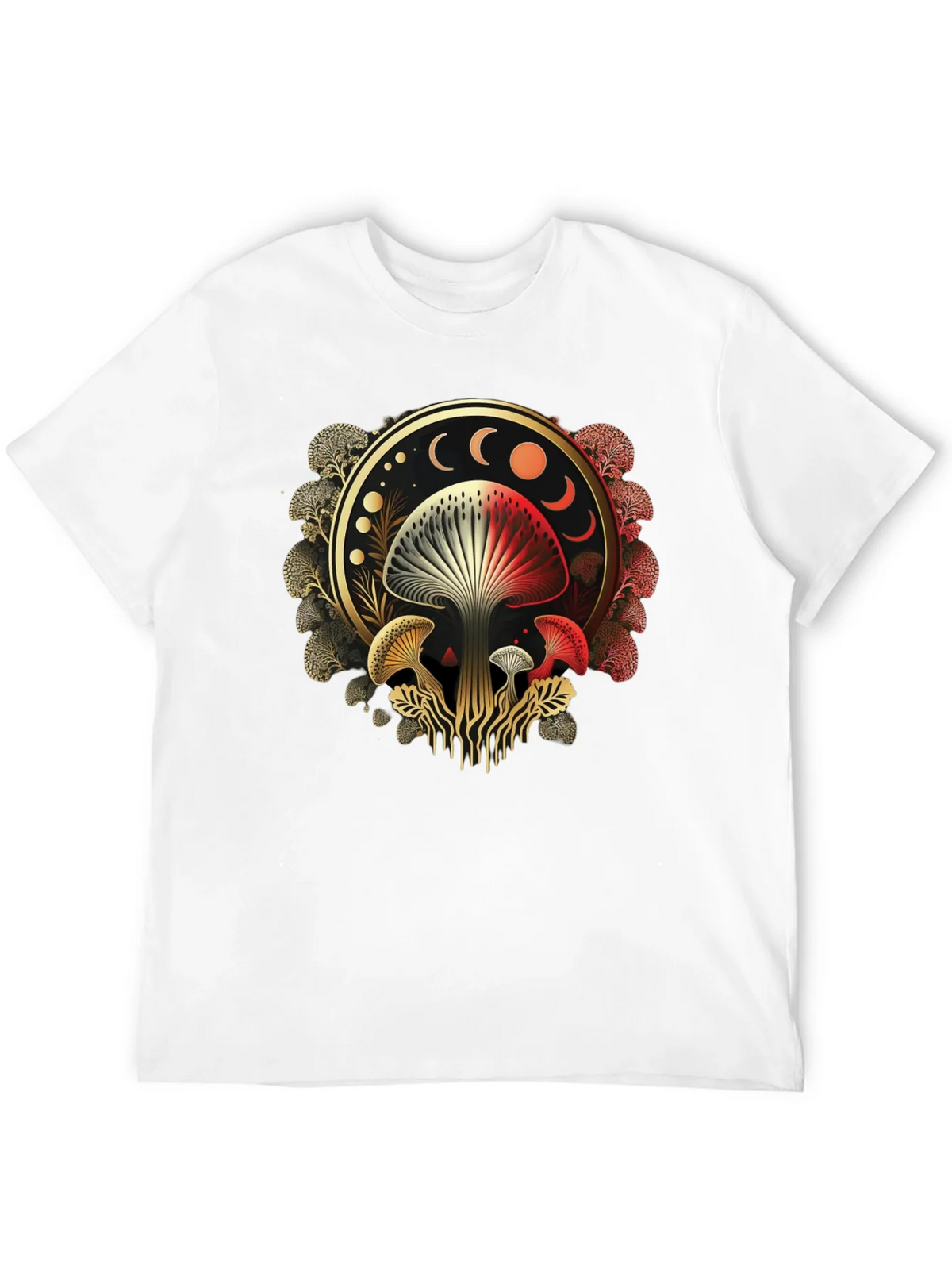 Mystic Mushroom Moon Phase Graphic Tee