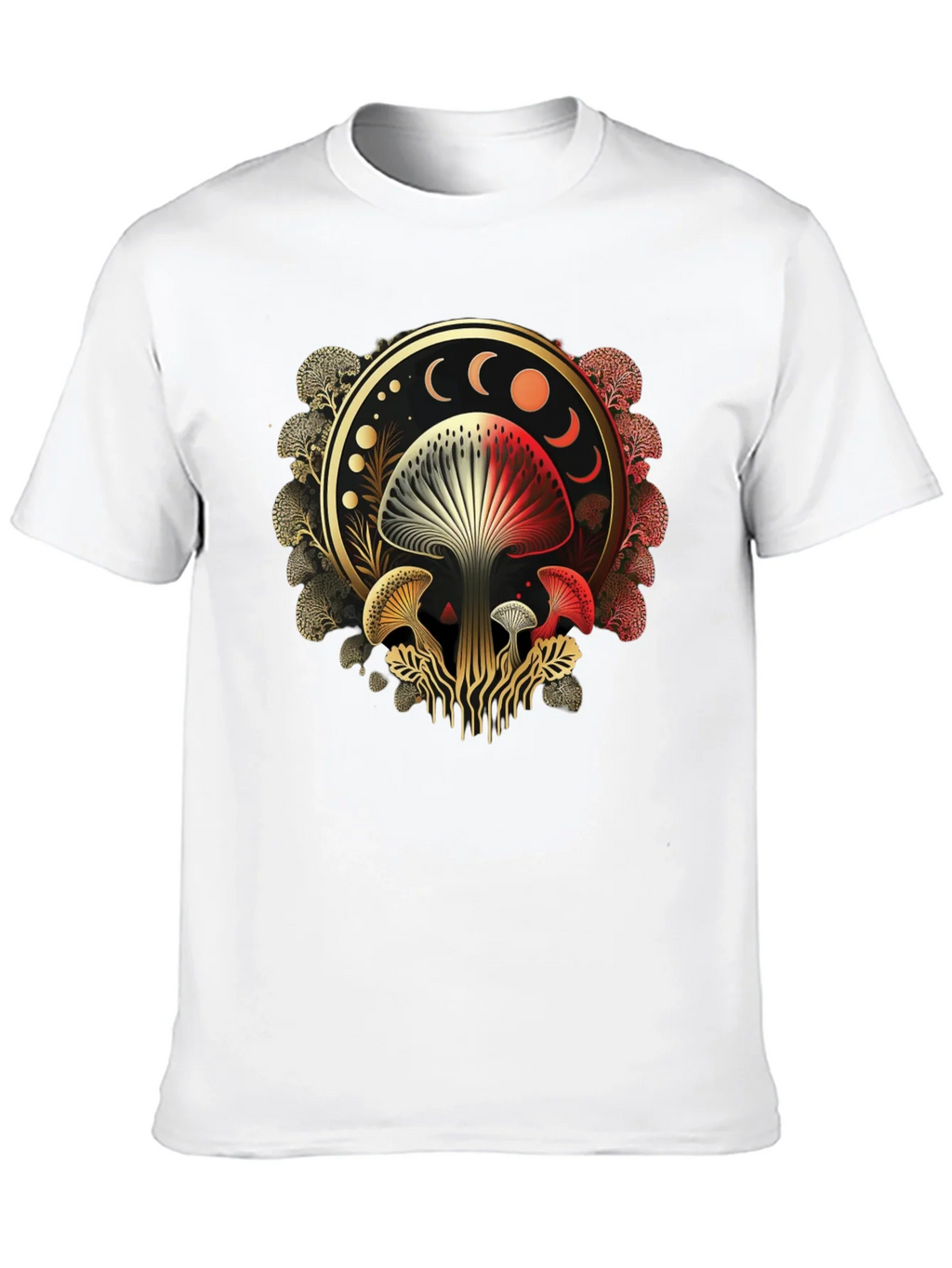 Mystic Mushroom Moon Phase Graphic Tee